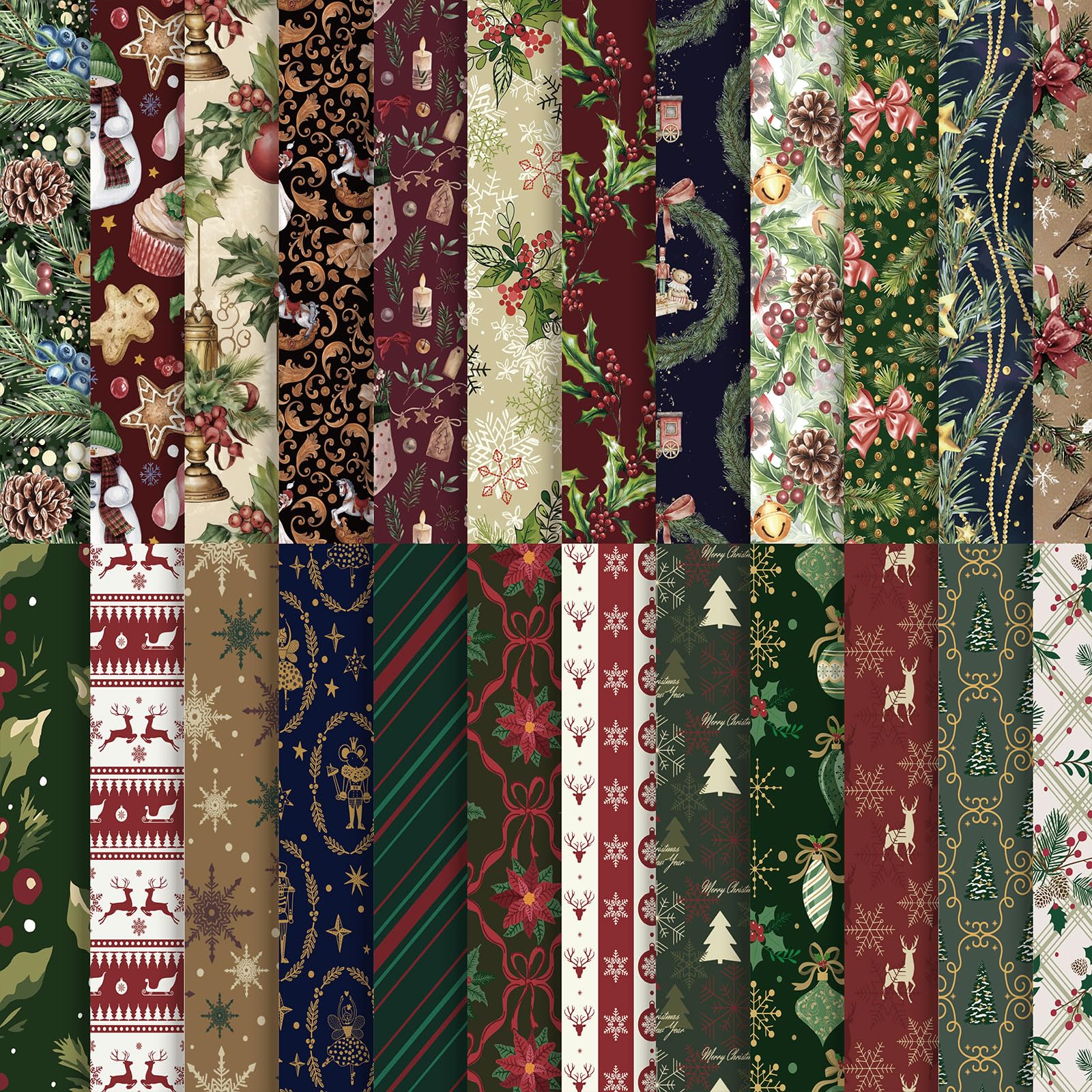 Boho Scrapbook Paper - 24 Sheets 12x12 -8