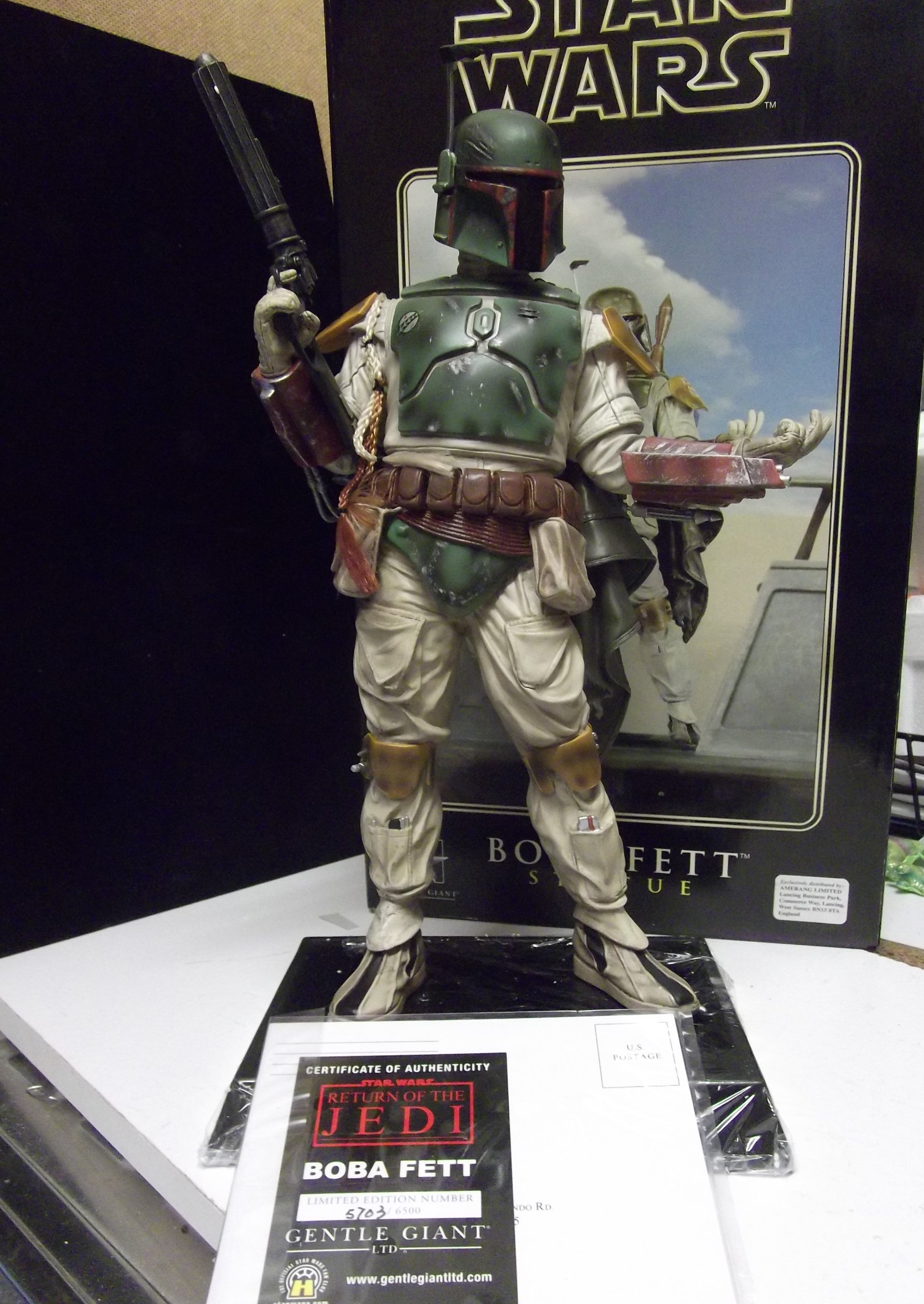 Star Wars Gentle Giant 12.5 Inch Deluxe Statue Boba Fett : Amazon