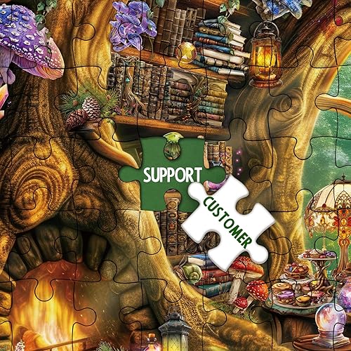 Miniatura 7 de Rompecabezas de libro de hongos coloridos para adultos, 1000 piezas de naturaleza, hermosas flores, animales, plantas, árboles, rompecabezas con