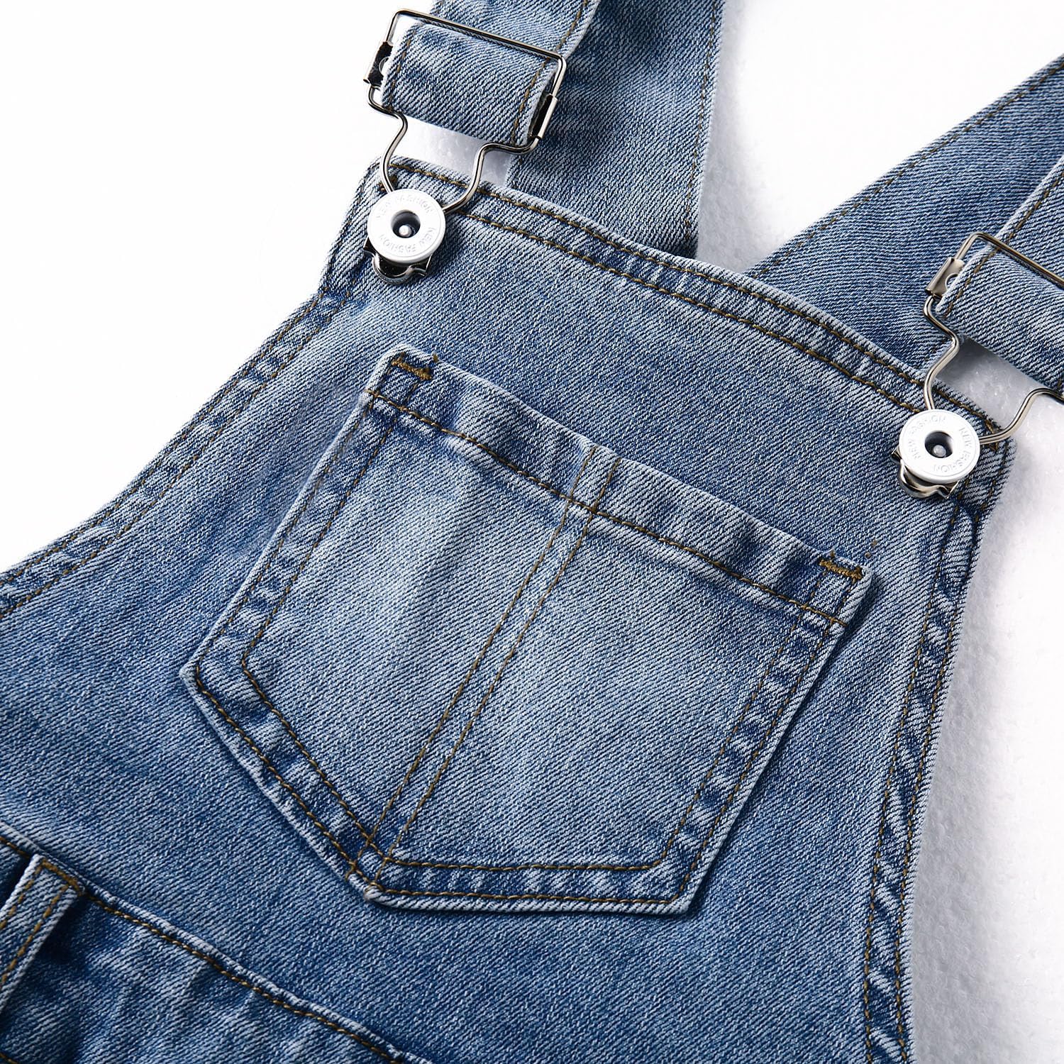 KIDSCOOL SPACE Girls Shorts,Little Big Girls Stretchy Denim Ripped Summer Shortalls - Image 5