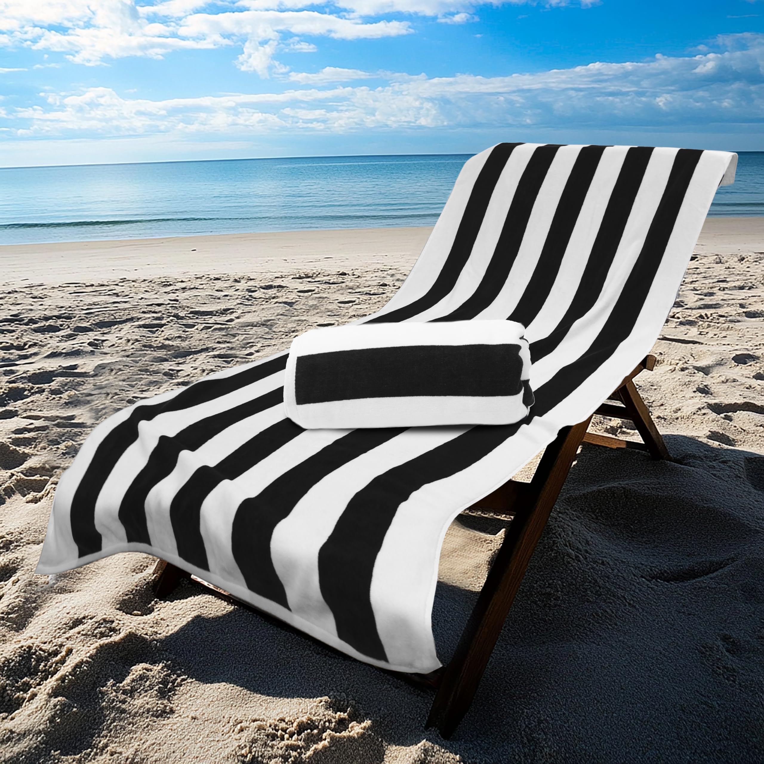 COTTON CRAFT Toalla de playa de gran tamaño – Paquete de 2 toallas de playa XL – 100% terciopelo de algodón – Grande y enorme – Toalla de lujo súper suave de felpa gruesa de 450 g/m² – Piscina Picnic