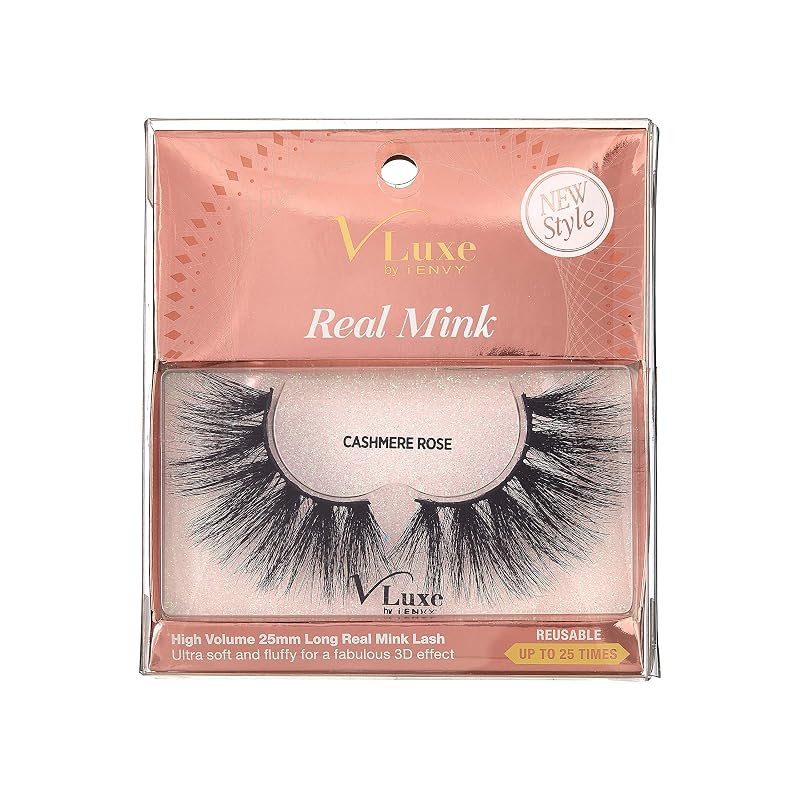 Cílios postiços iENVY Cashmere Rose em pelo de vison, 25 mm