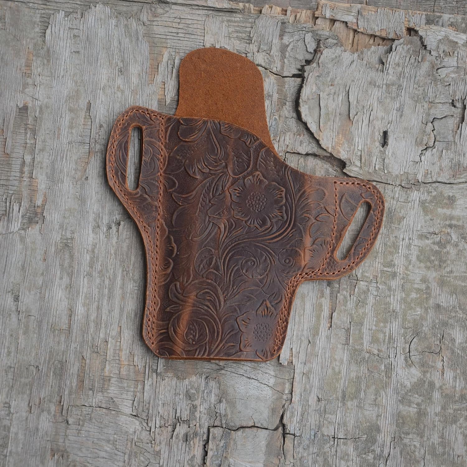 JJNUSA Leather OWB Holster, Genuine Leather Gun Holster for Glock 19 17, 19, 19X, 22, 23, 26, 31, 32, 44, 45 Ruger SR9 SR22, Holster for Sig P225 P299, SW MP9 MP40, Taurus G2