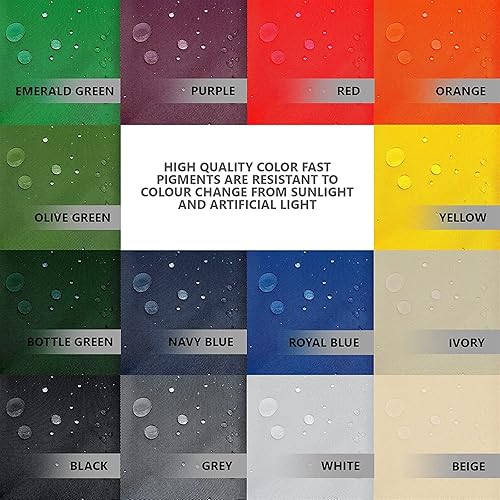 Miniatura 6 de ALOBY Toldo parasol rectangular, toldo impermeable para patio con anillo en D, protector solar para balcón, cubierta al aire libre, jardín, vela de