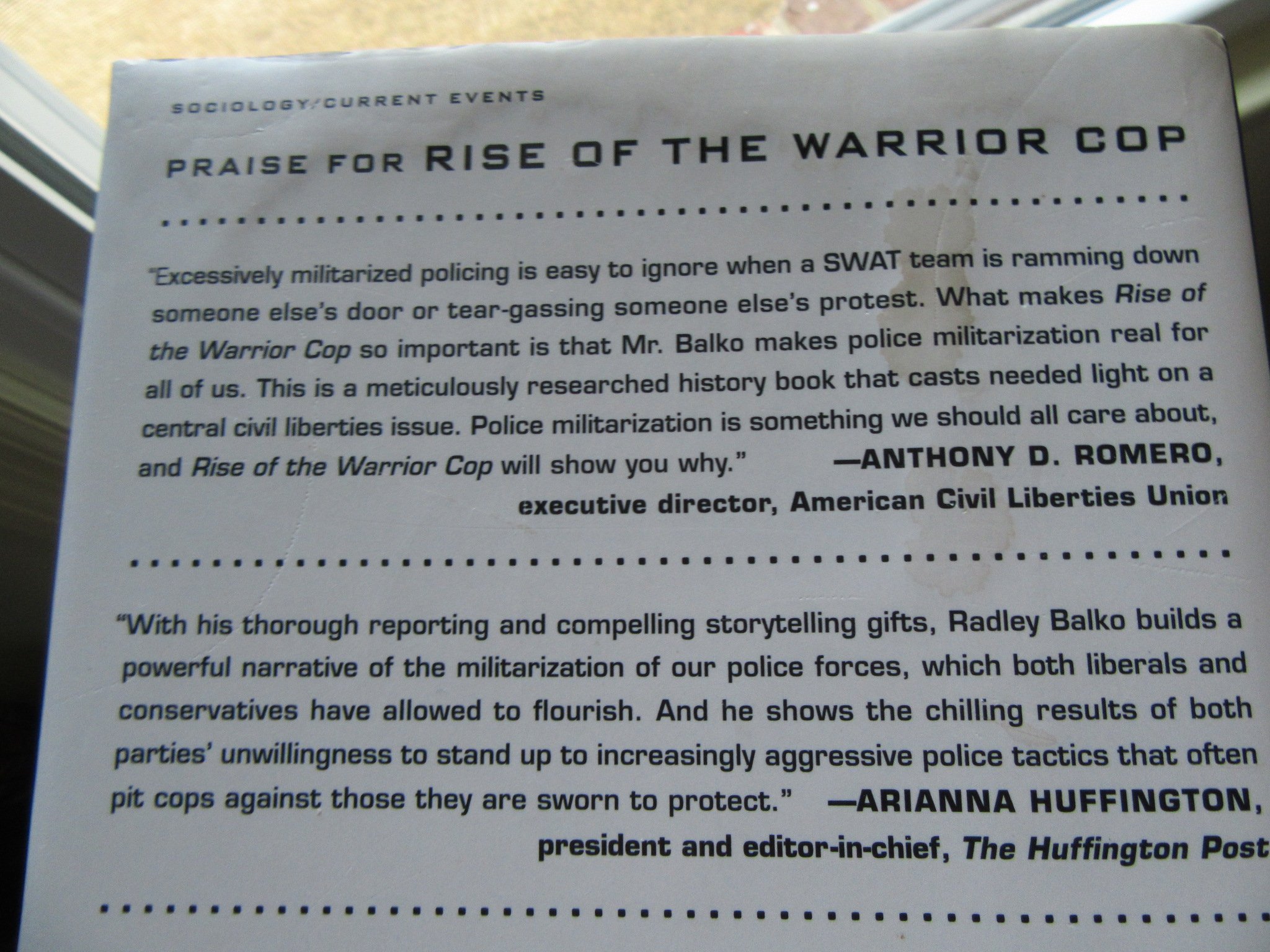 Rise of the Warrior Cop: The Militarization of America's Police Forces cover