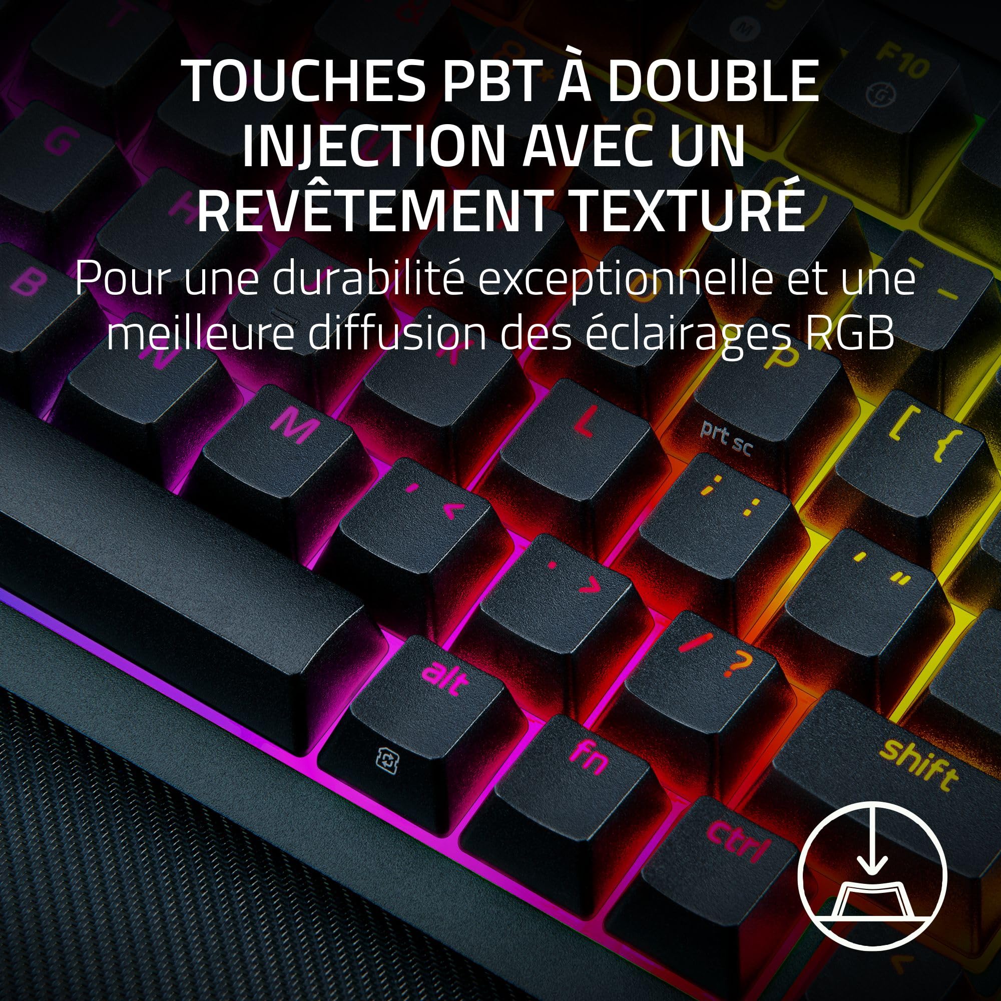 Razer BlackWidow V4 Pro 75% - Clavier Gaming sans Fil et remplaçable à Chaud - écran OLED (molette de Commande, connectivité 4K Hz & Bluetooth, Repose-Paume magnétique) Clavier US ISO | Noir