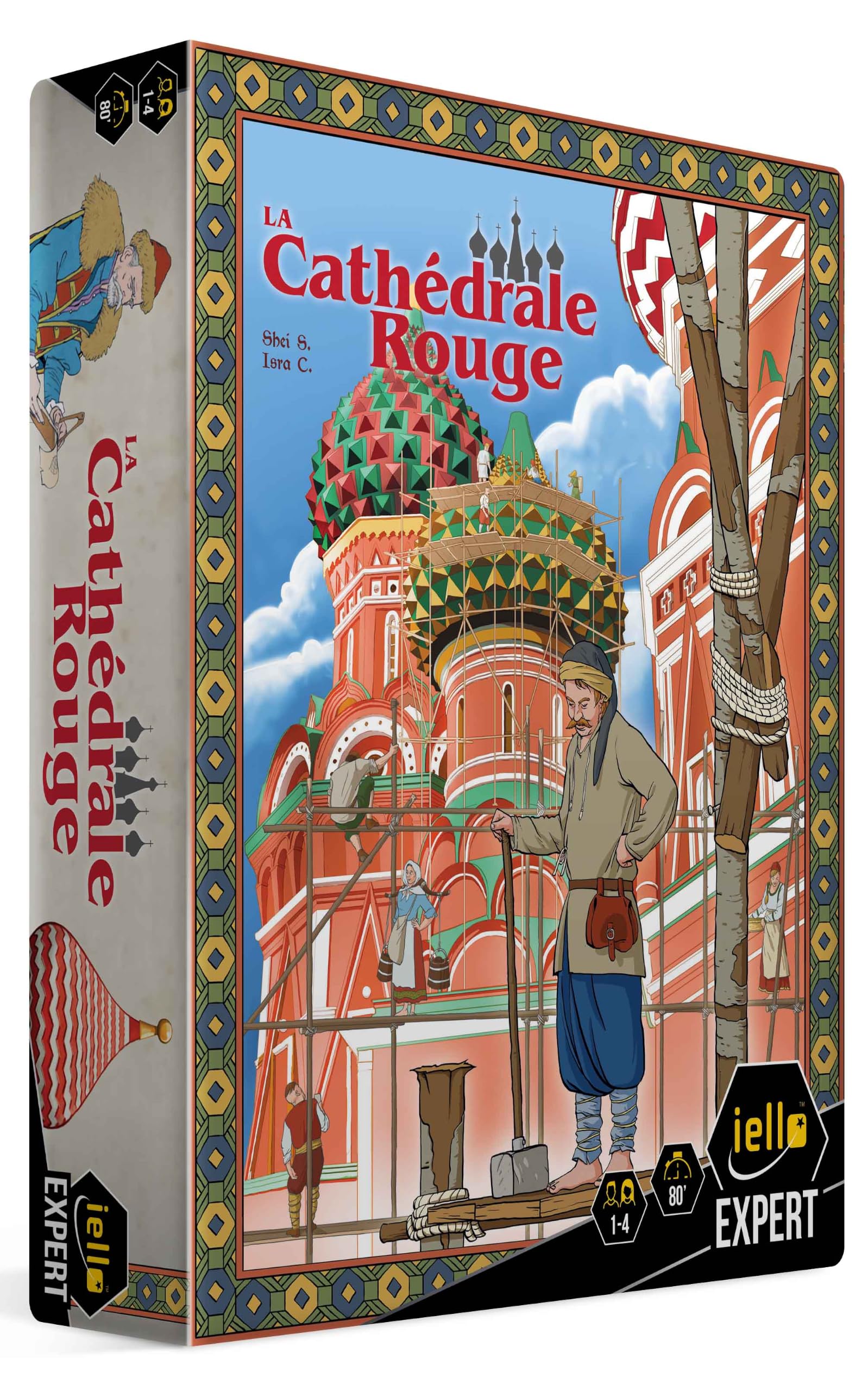 IELLO Expert La Cathédrale Rouge – Jeu de Société Gestion de Ressources – Construction Stratégique Solo ou Multijoueur – Dès 10 Ans – 1 à 4 Joueurs