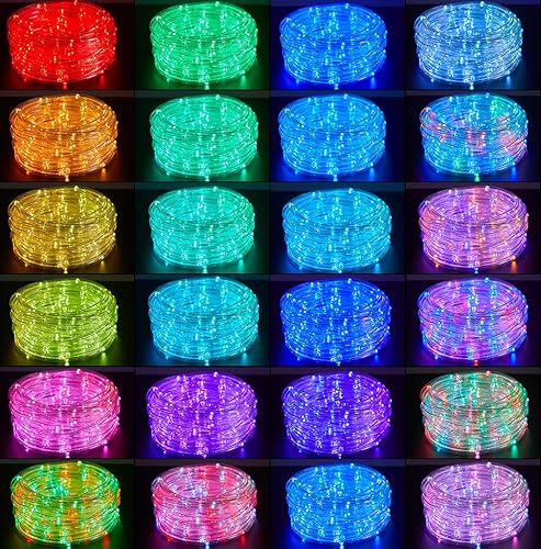 Miniatura 3 de Brightown Luces de Cuerda para Exteriores, 33 pies, 24 Luces de Cadena que Cambian de Color con Control Remoto, 100 Luces de Cadena LED para