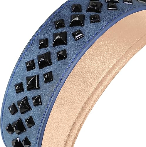 Miniatura 8 de PET ARTIST Collar de perro de cuero de 2 pulgadas para macho grande con acolchado suave, resistente y elegante diseño occidental, apto para Pitbull