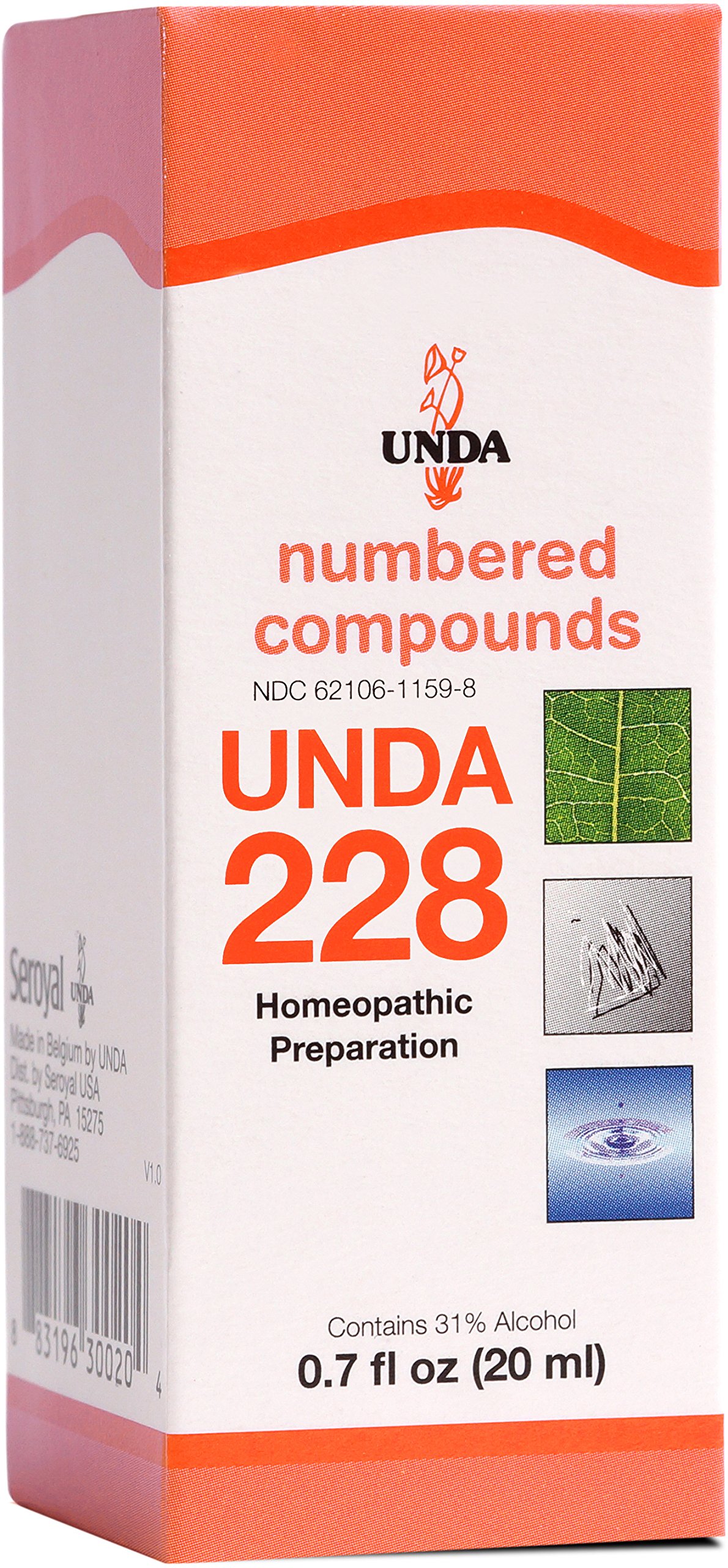 UNDA 228 Numbered Compounds | Homeopathic Preparation | 0.7 fl. oz.
