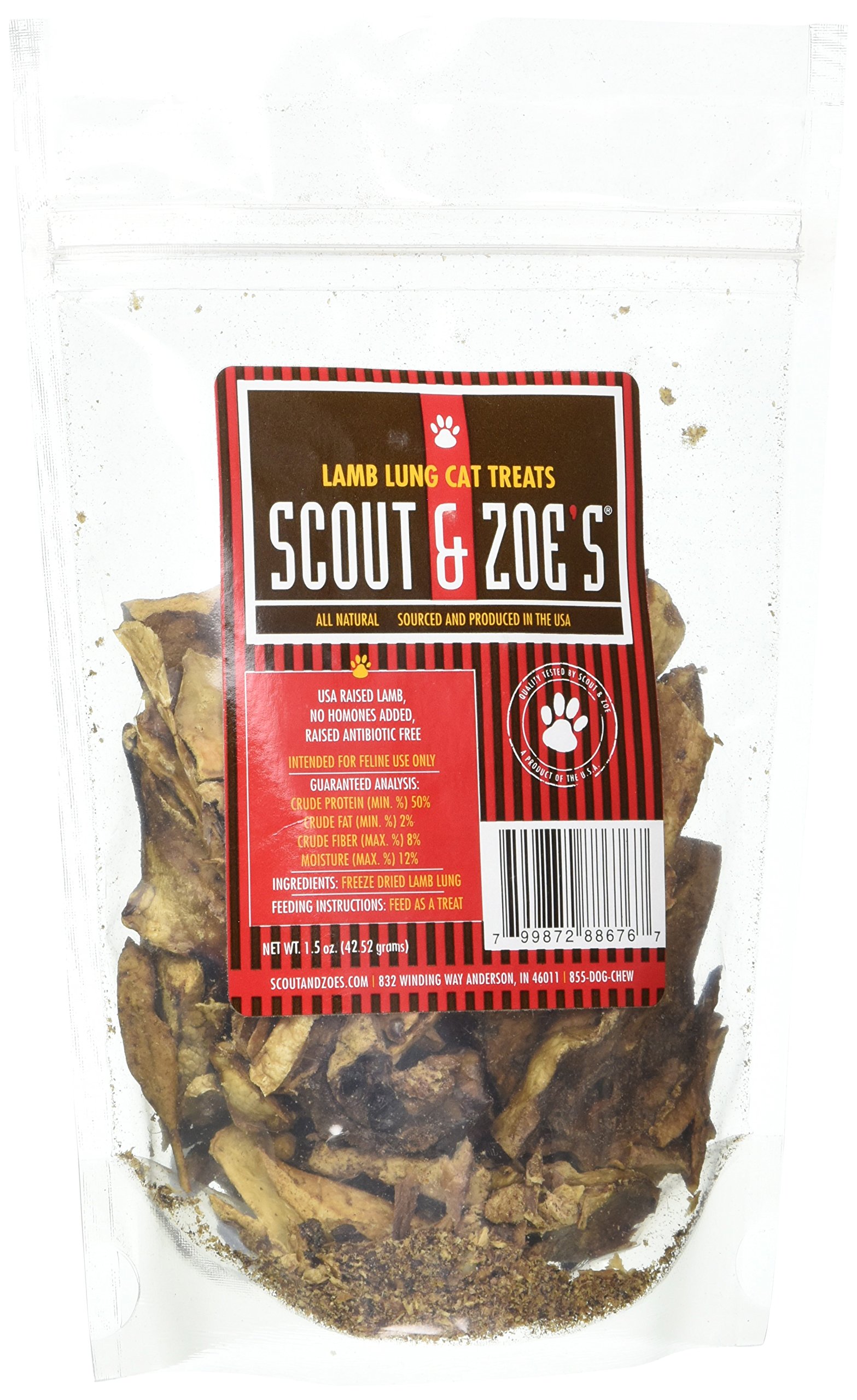 Scout & Zoe's Lamb Lung Cat Treats