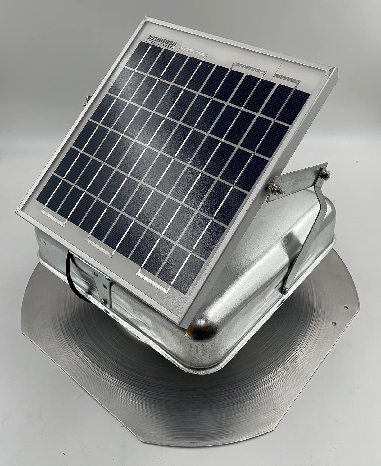 Solar Mega RoofBlaster 2.0 with Galvanized Vent (Adjustable Solar Panel Mount) | Solar Attic Vent | Solar Roof Vent | Solar Roof Attic Fan | New & Improved Design