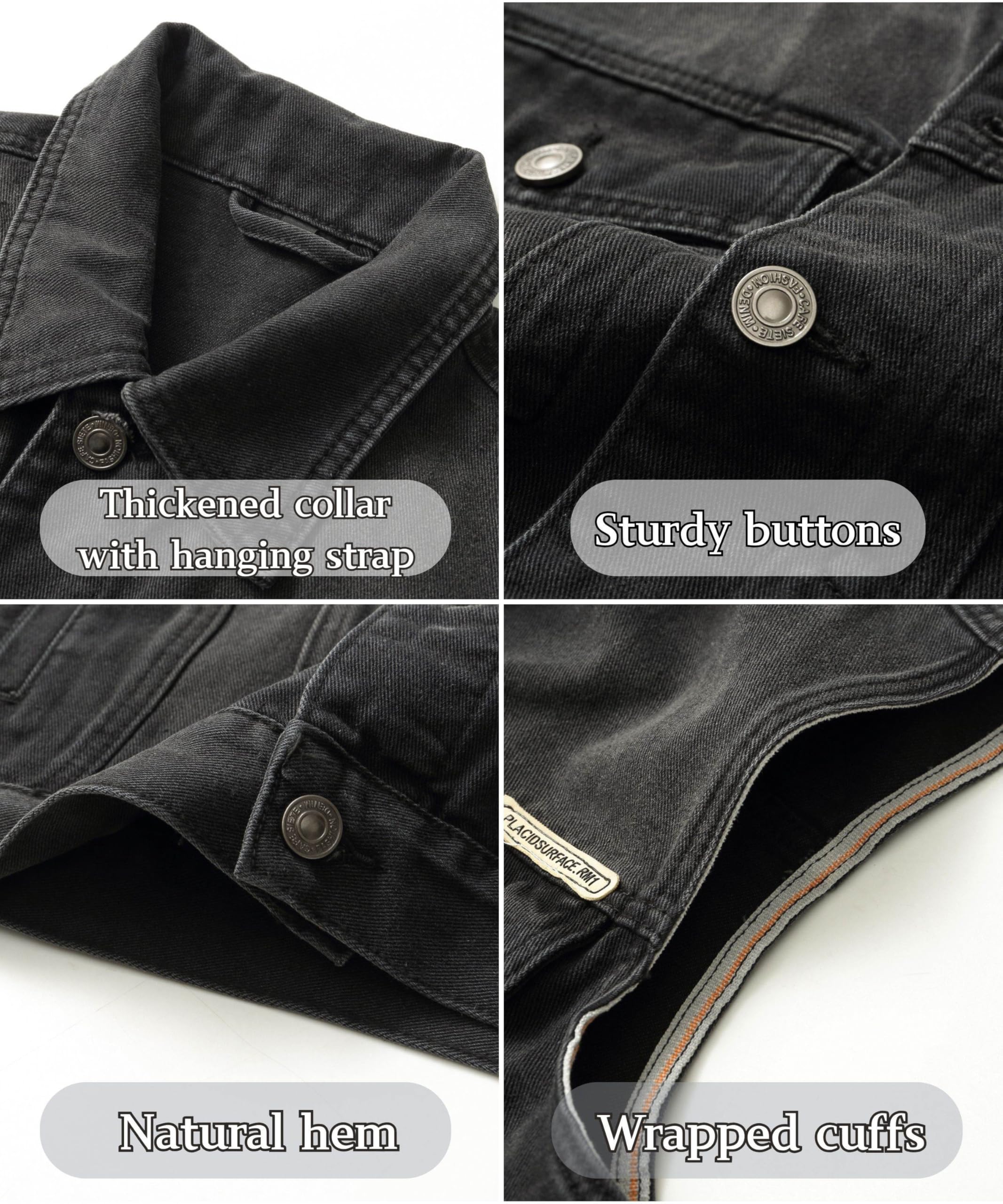 Homme Gilet en Jean Veste Courte Denim Rétro Gilet Multi-Poches Denim Veste Classique Biker Jean Gilets Décontractée Cowboy Sans Manches
