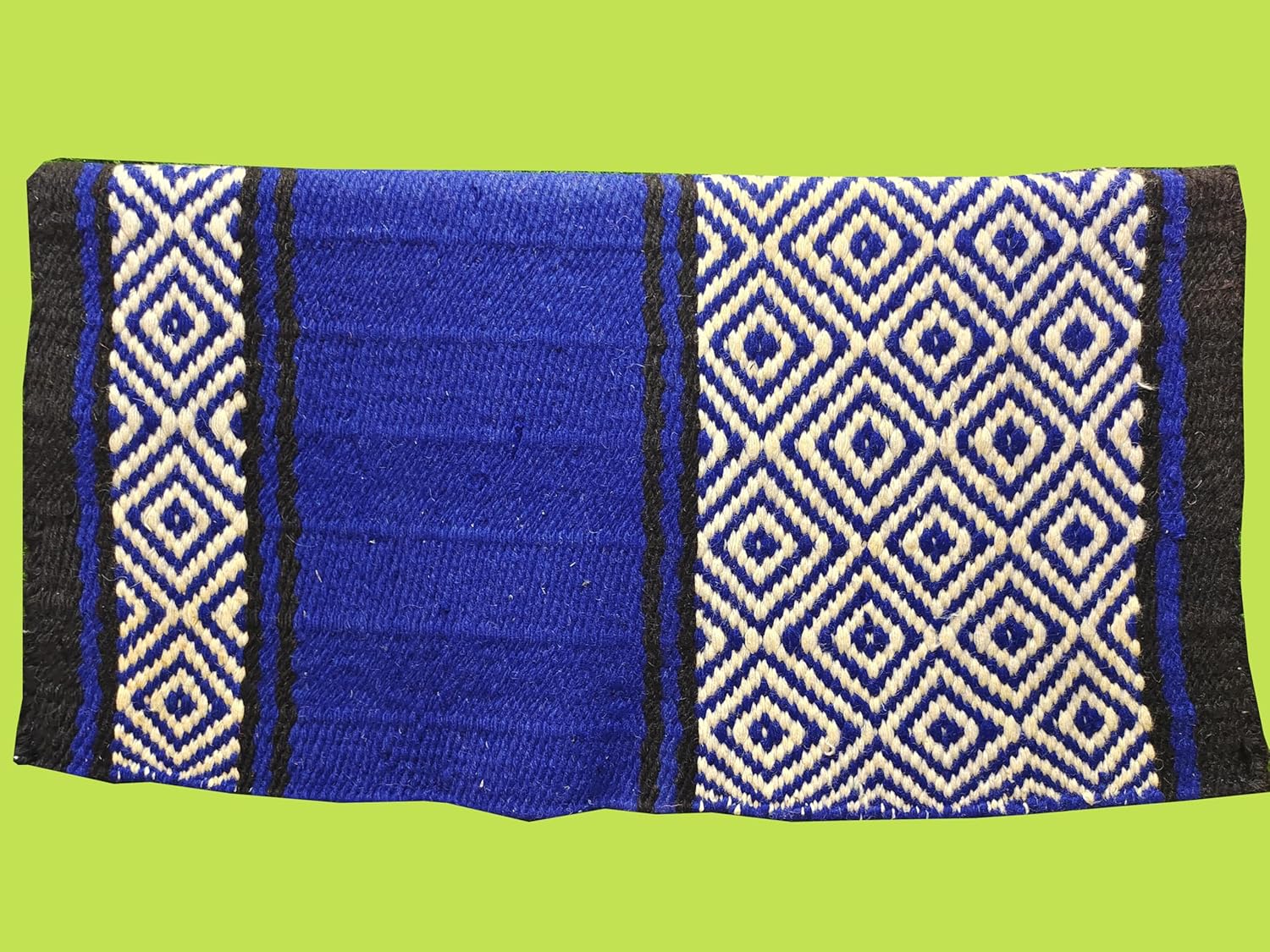 HUMAYL Saddlery Saddle Pad/Blanket for Horses Western Show Horse Saddle Blanket New Zealand Design Handmade Wool Saddle Blanket Top Wool Saddle Pad Regular Size : 34" L x 36" W x 1" inches PAD0249