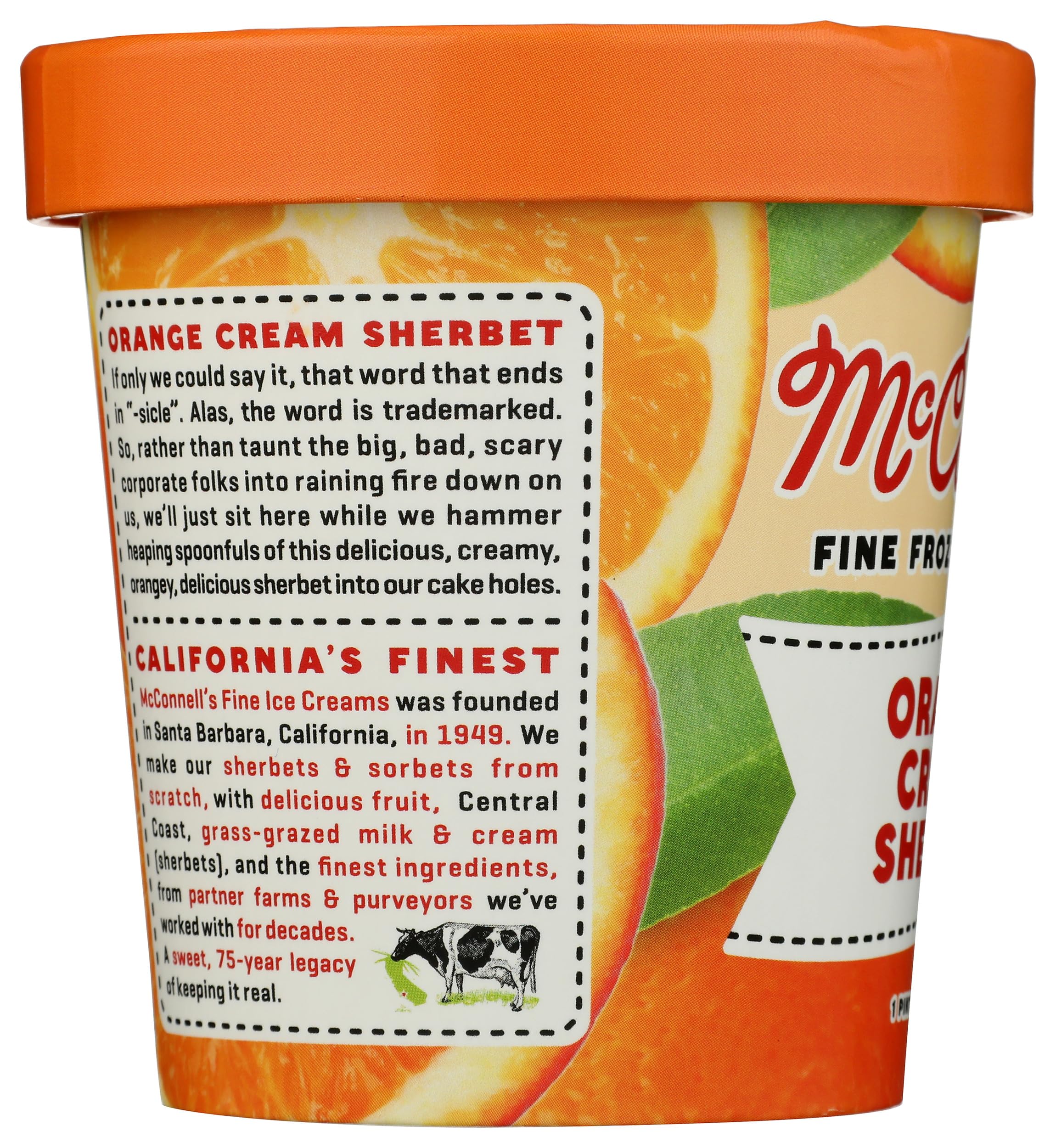 McConnells Creamsicle Sherbet, 1 PT | Grocery Pickup & Delivery
