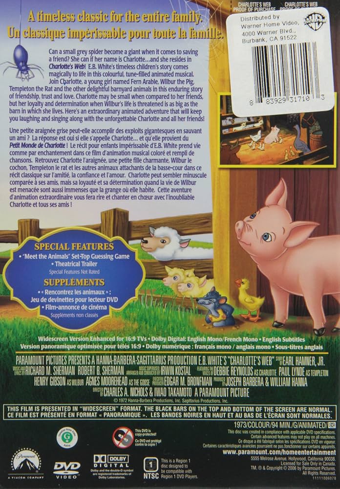 Amazon.com: Charlotte's Web : Debbie Reynolds, Henry Gibson, Paul