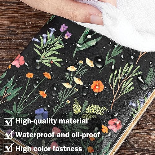 Miniatura 7 de Libros para camarera lindo libro de camarera con bolsillo para dinero, libro de servidor de cuero con cremallera cartera negra organizador de libros