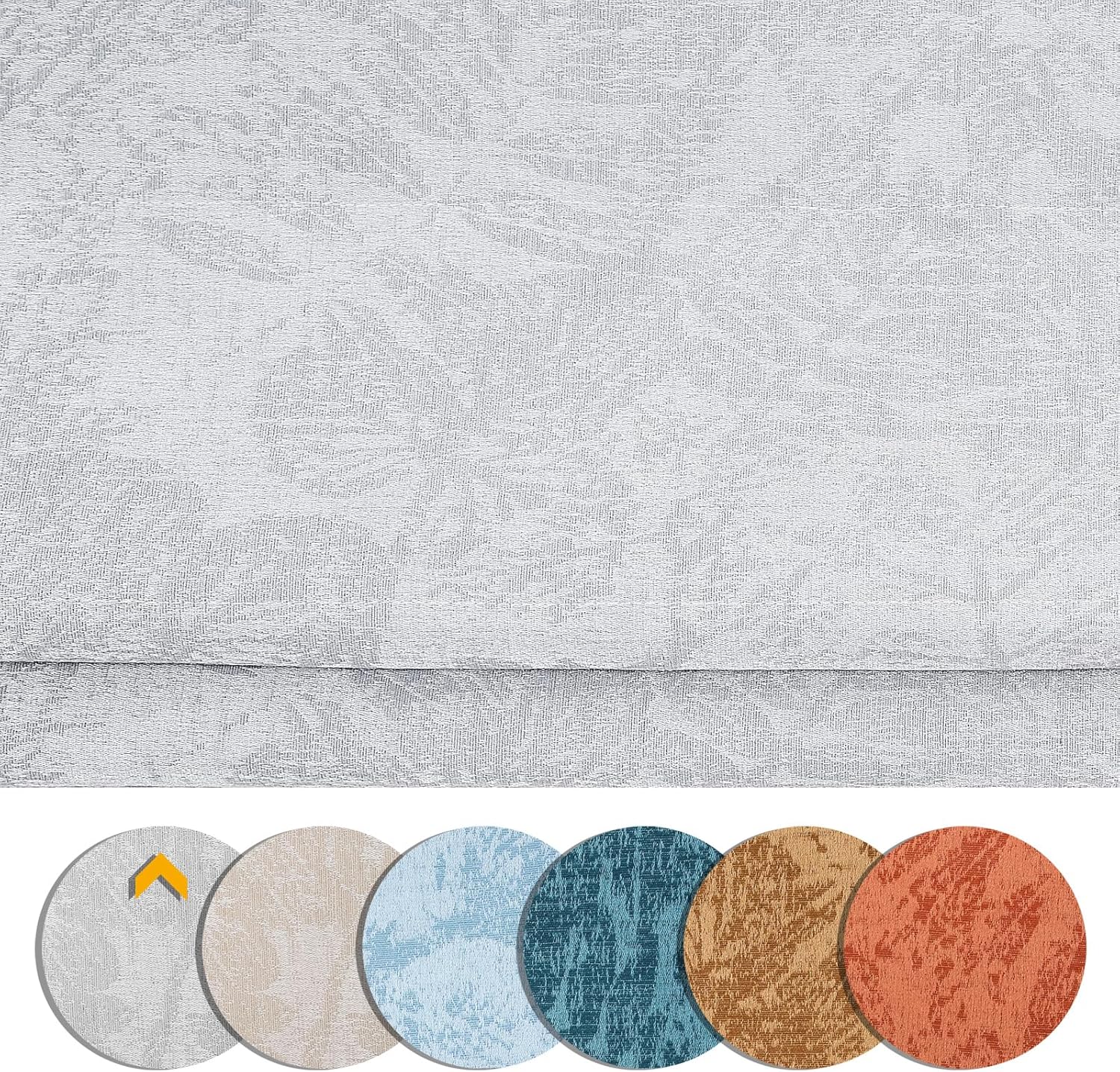 Cordless Window Roman Shades, Blackout Roman Shades Blinds, Light Grey Leaves Design Cotton Fabric Window Blinds for Windows, Doors, Kitchen Windows