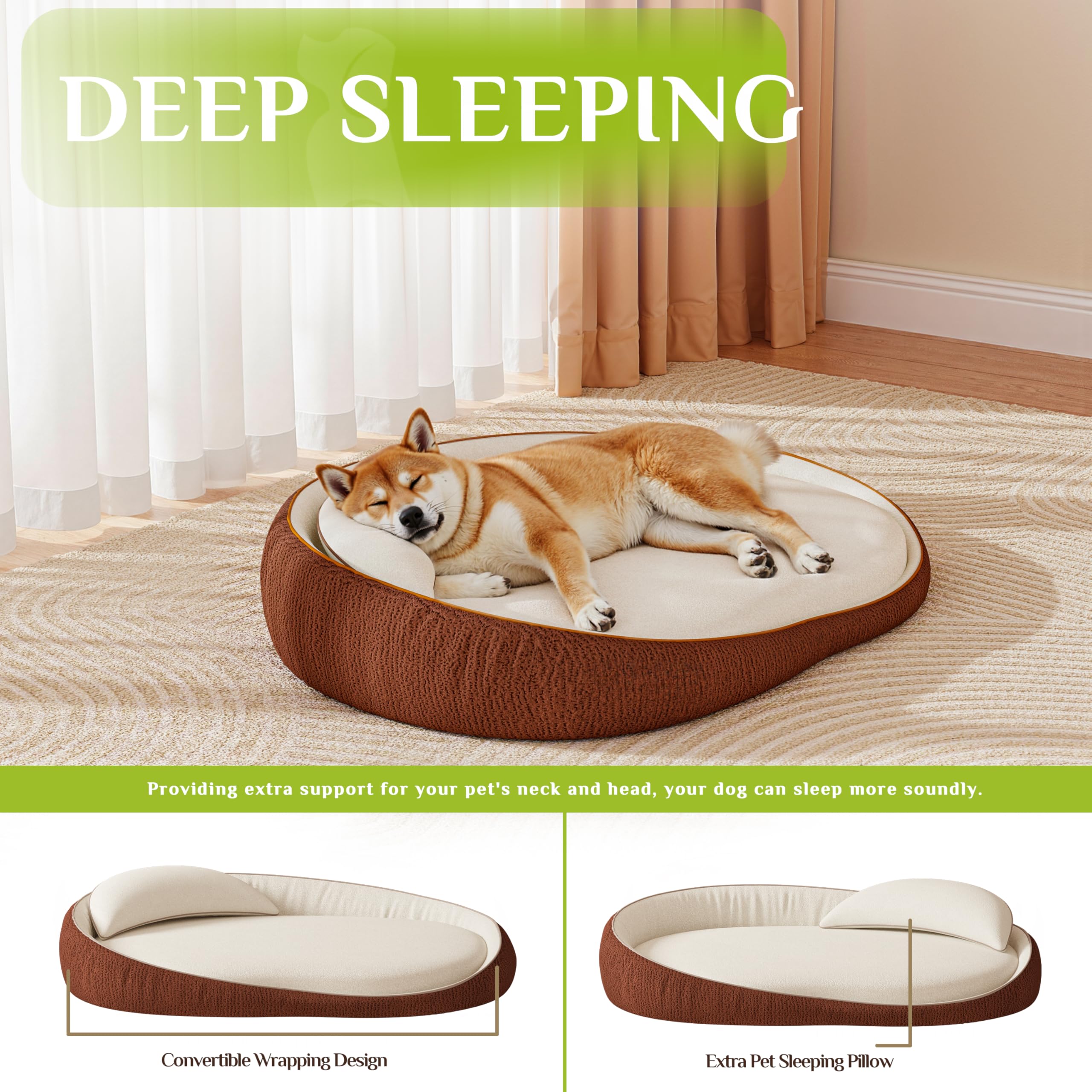 Lit orthopédique XXL pour Chien avec Coussin – Confortable canapé en Mousse à mémoire de Forme, Housse Amovible et Lavable – Lit pour Chiens de Grande Taille, Durable et Douillet