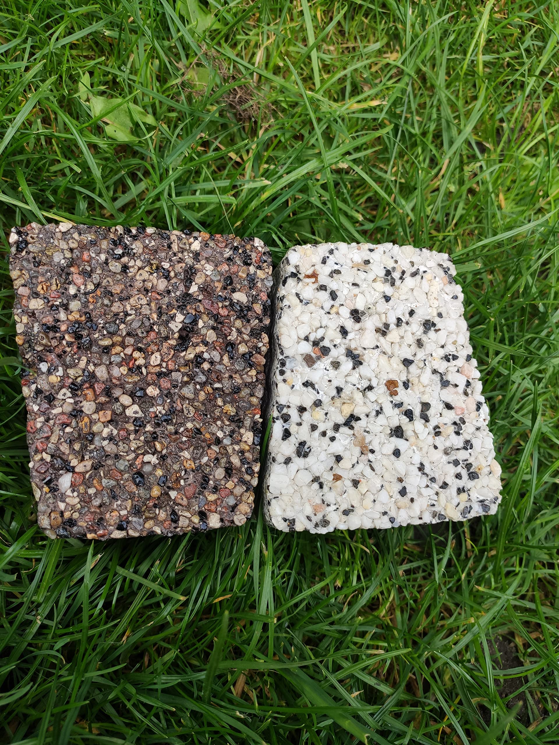 Garden Granite Circle Tree Surround Grass Border Paving Slab Stone Concrete Water Feature (WHITE/BROWN, 120)