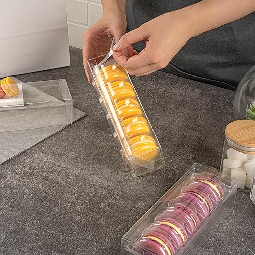 Miniatura 5 de Restaurantware - Sweet Vision - Contenedores de macarrones de 7.5 x 2.6 x 2 pulgadas, 100 cajas de macarrones resistentes - Se adapta a 5