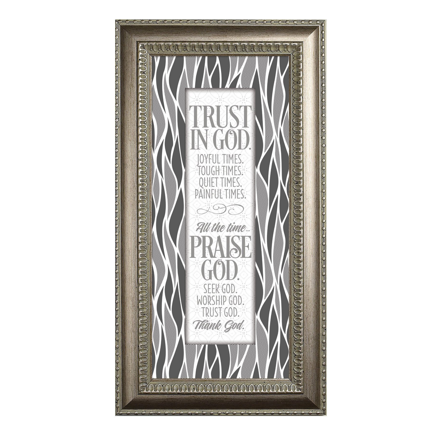 James Lawrence Deco Elegance Trust in God 8x16 Framed Art