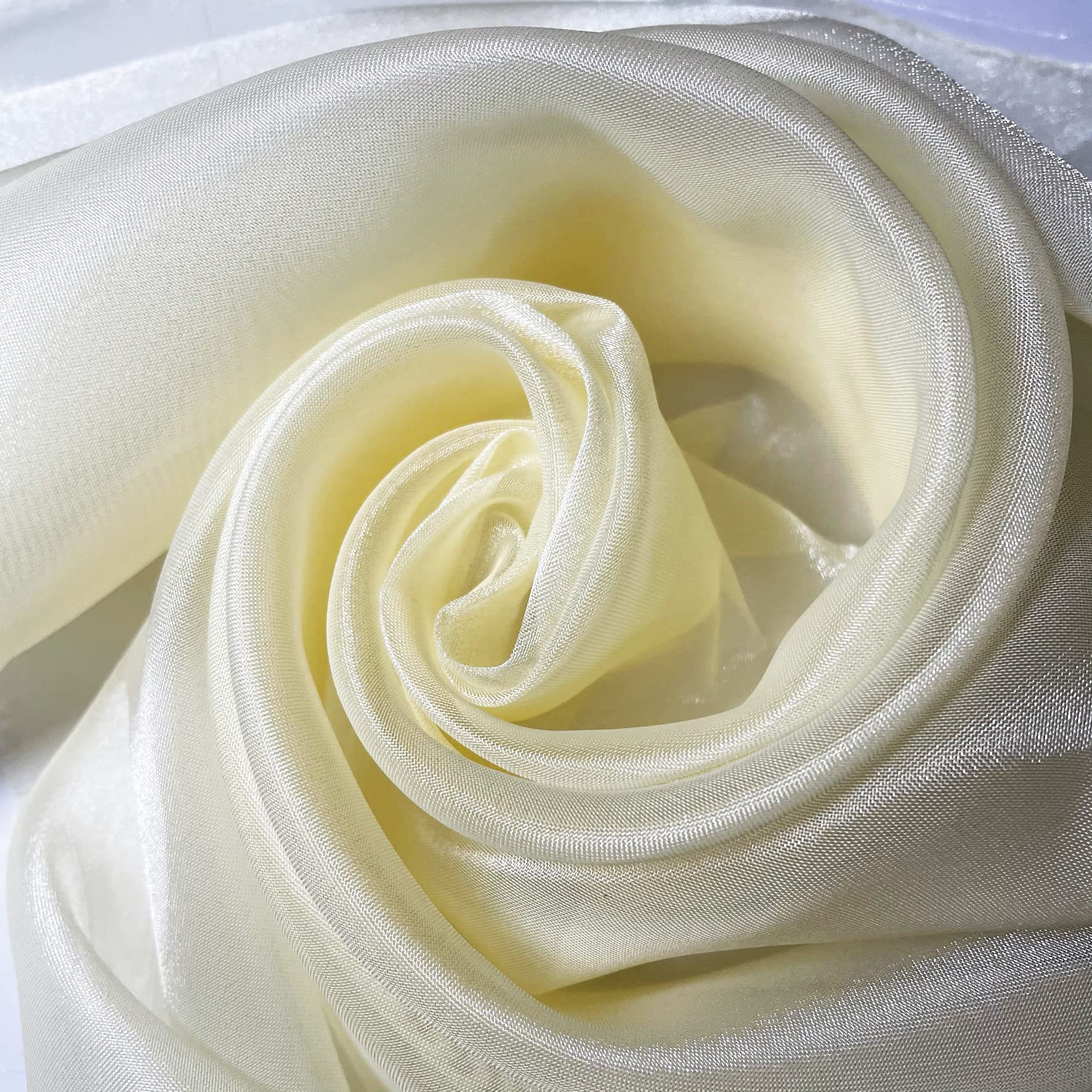 Megachest Wedding Drape Voile Fabric 58 Inches Wide DIY Material (semi-Voile vanila, 5 Meters Long)