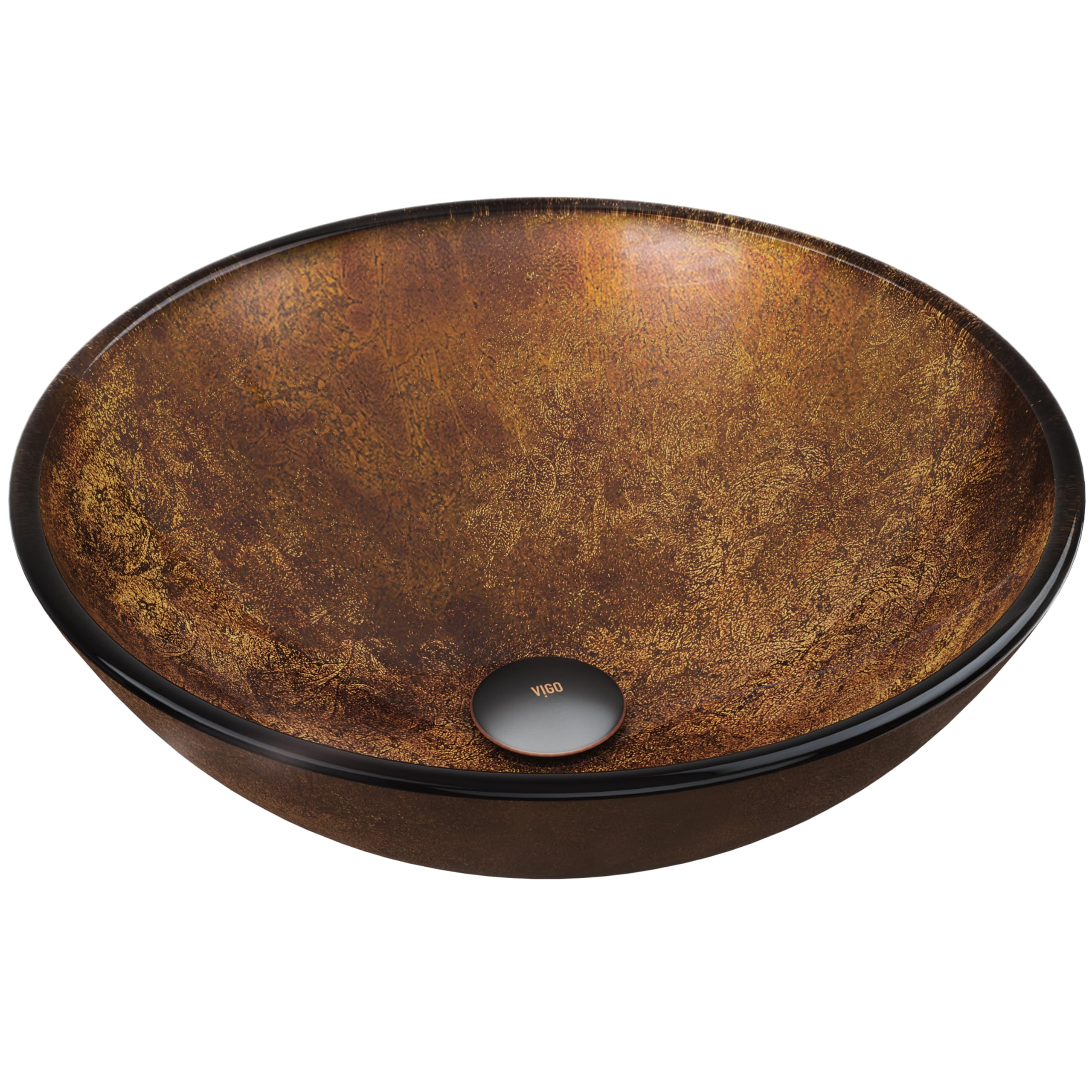 VIGO Russet Glass Vessel Bathroom Sink