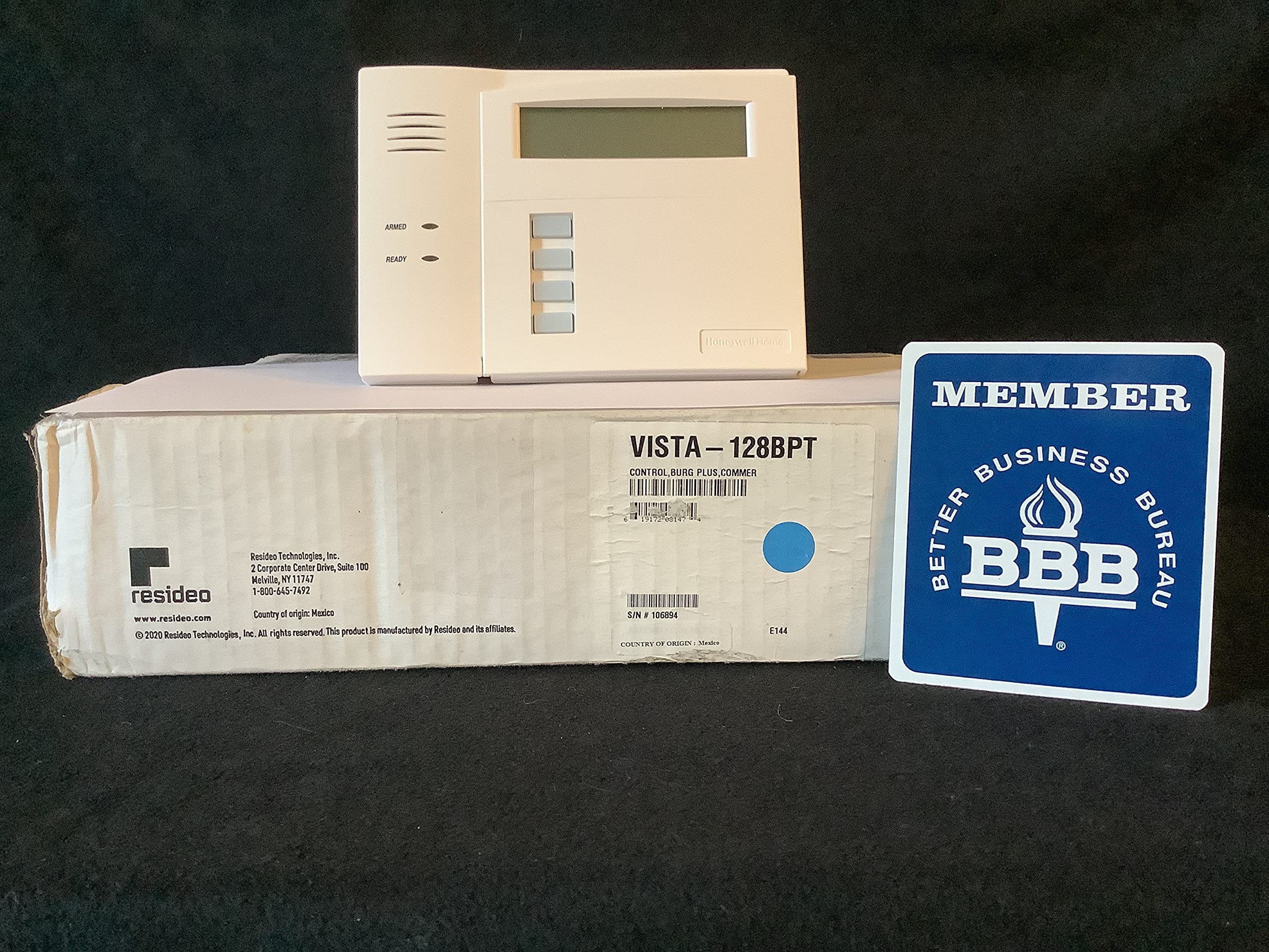 HoneywellHome Vista-128BPT, 6160 9-128 ZN Turbo Comm - Max 128 Zones, 9 Hardwire, 127 Wireless Expansion, 119 V-Plex, 150 User Codes