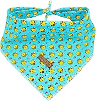 Vista 13 de Lionheart Glory Bandana para perro, bufanda azul para perro, estampado de cerveza, ajustable para perros pequeños a grandes