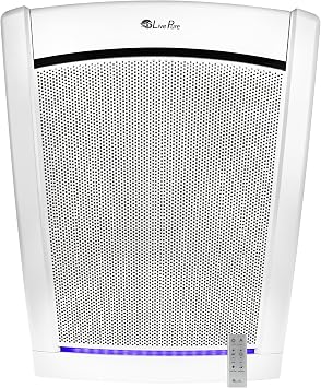 LivePure Bali Series Multi-Room Air Purifier with Air Quality Sensing System, Cleans up to 2640 sq ft per hour, White