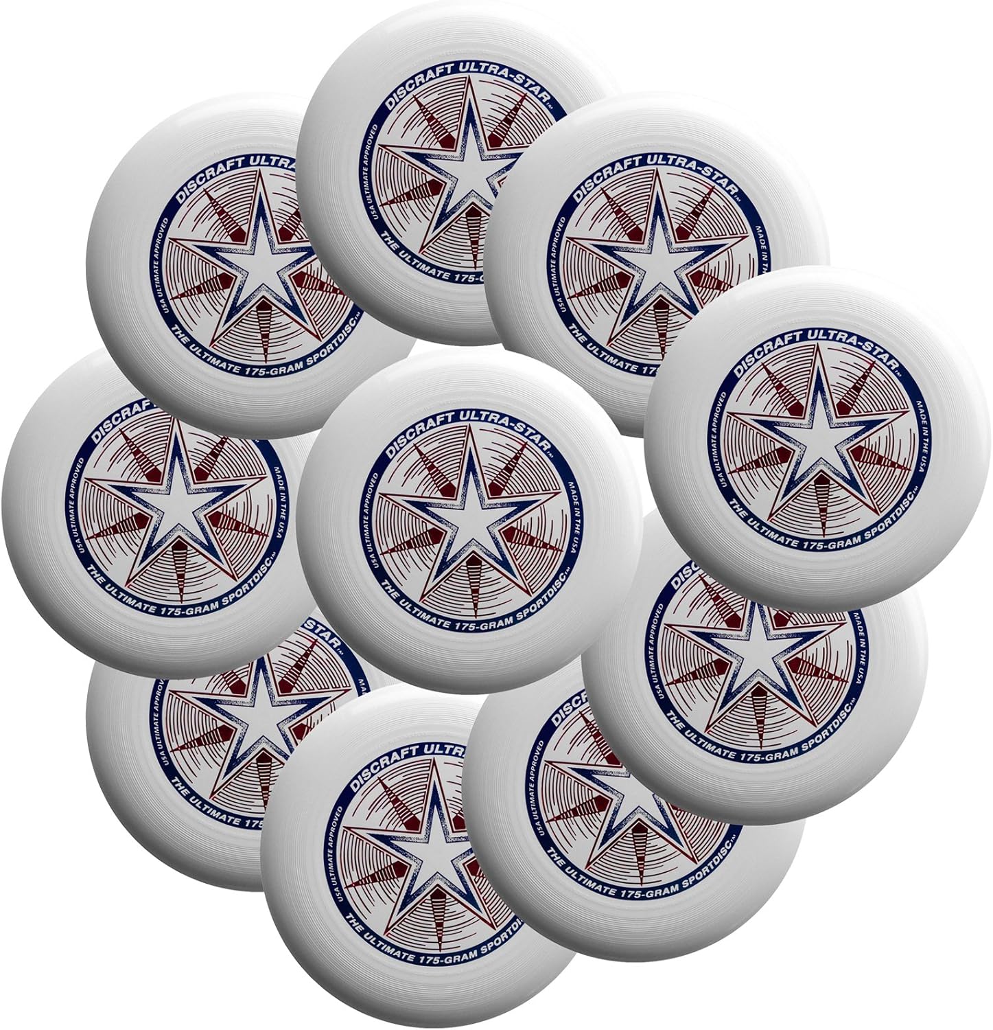 Discraft Ultra-Star 175g Ultimate Sportdisc White (10 Pack)