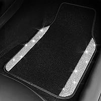 Vista 7 de CAR PASS - Tapetes para automóvil con diamantes de imitación y almohadilla para el talón, antideslizantes, de cloruro de polivinilo, impermeables