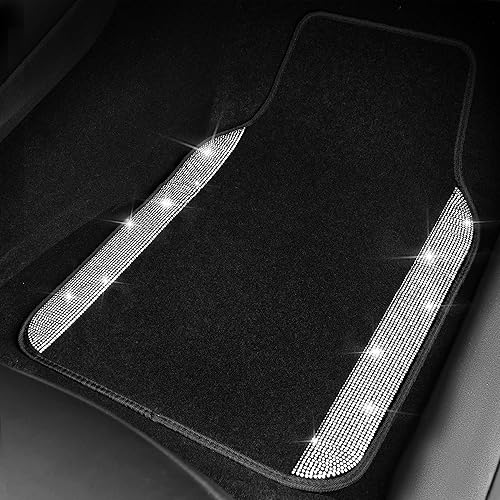 Miniatura 7 de CAR PASS - Tapetes para automóvil con diamantes de imitación y almohadilla para el talón, antideslizantes, de cloruro de polivinilo, impermeables,