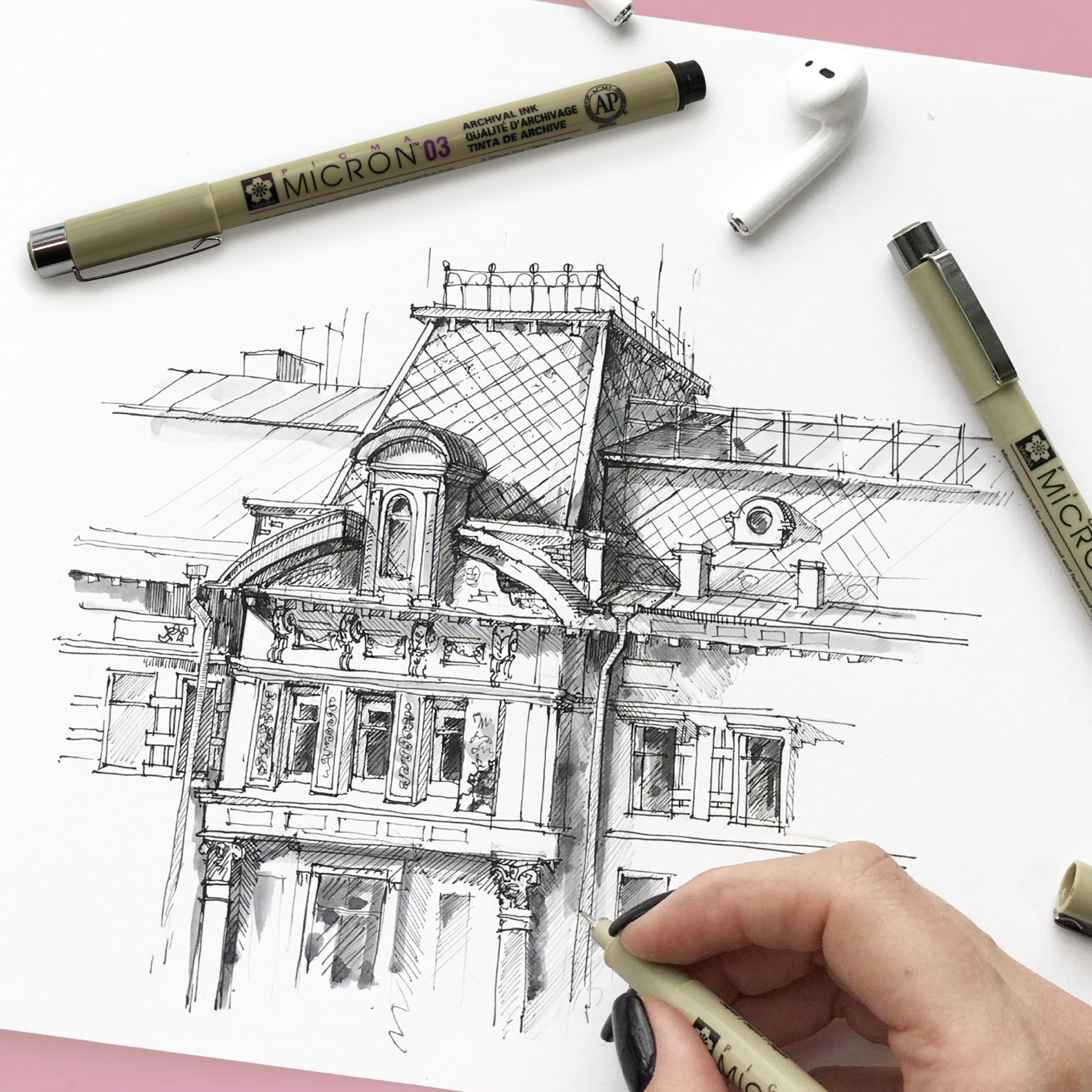 SAKURA Pigma Micron Fineliner Pigmentstift, 0,45 mm Spitze, wasserfest, lichtbeständig und permanente Tinte, Umschlag-Geschenkverpackung, Set mit 15 Farben