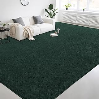 Large Modern Area Rugs for Living Room Bedroom, 5x8 Feet Dark Green Ultr...