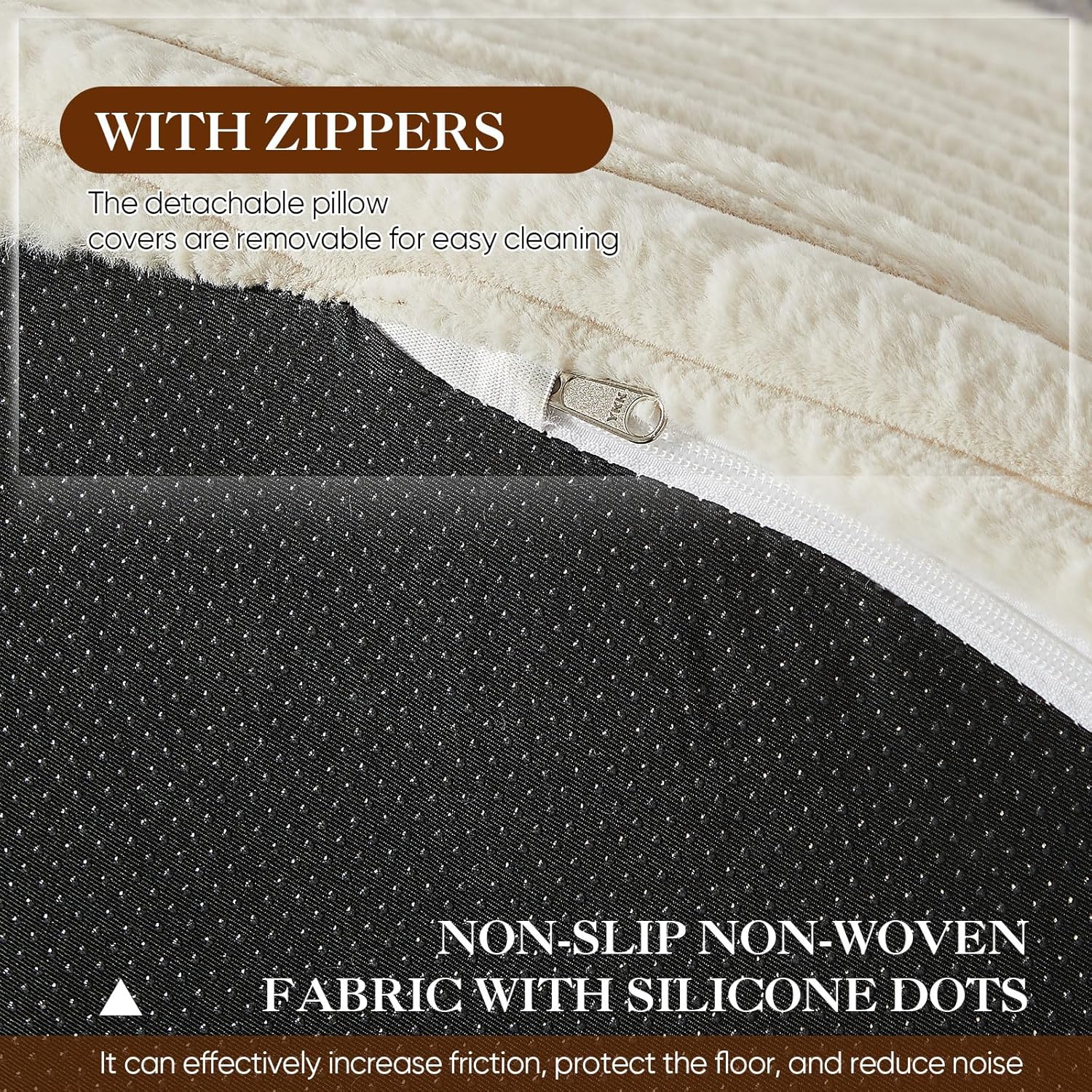 Oversized Round Chaise Longue Chair Indoor, Modern 55-inch Upholstered Corduroy Deep Seat Circle Single Cloud Lounge Floor Sofa Chair for Living Room, Bedroom Apartment, Beige Beige Modern Corduroy