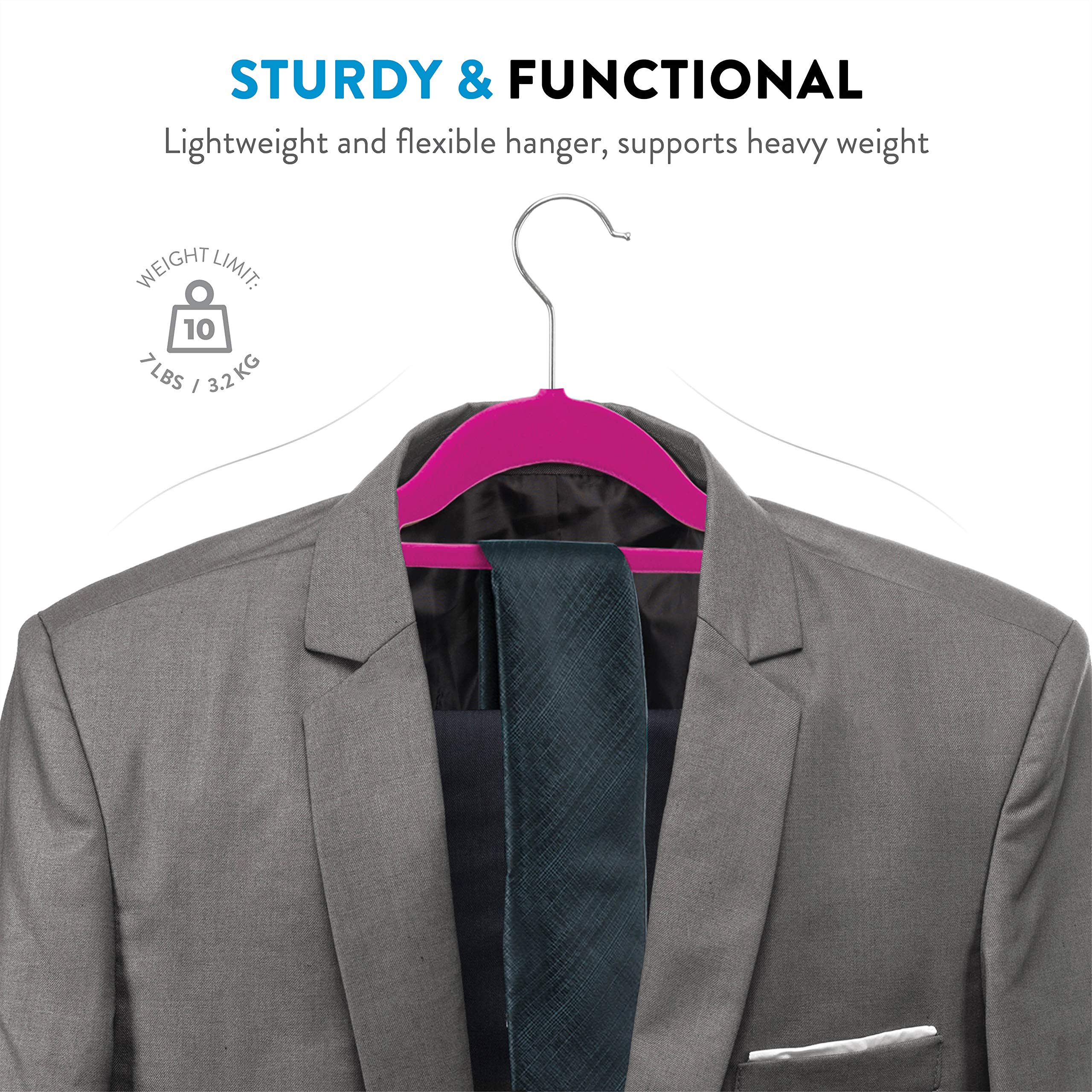 Premium Velvet Hangers with Tie Bar 20-Pack, Slim Space Saving Coat Hanger, Non Slip Wardrobe Hangers, Clothes Hangers 360° Swivel Hook, Suit, Shirt Dress & Trouser Hangers - Thin Flocked Felt Hangers