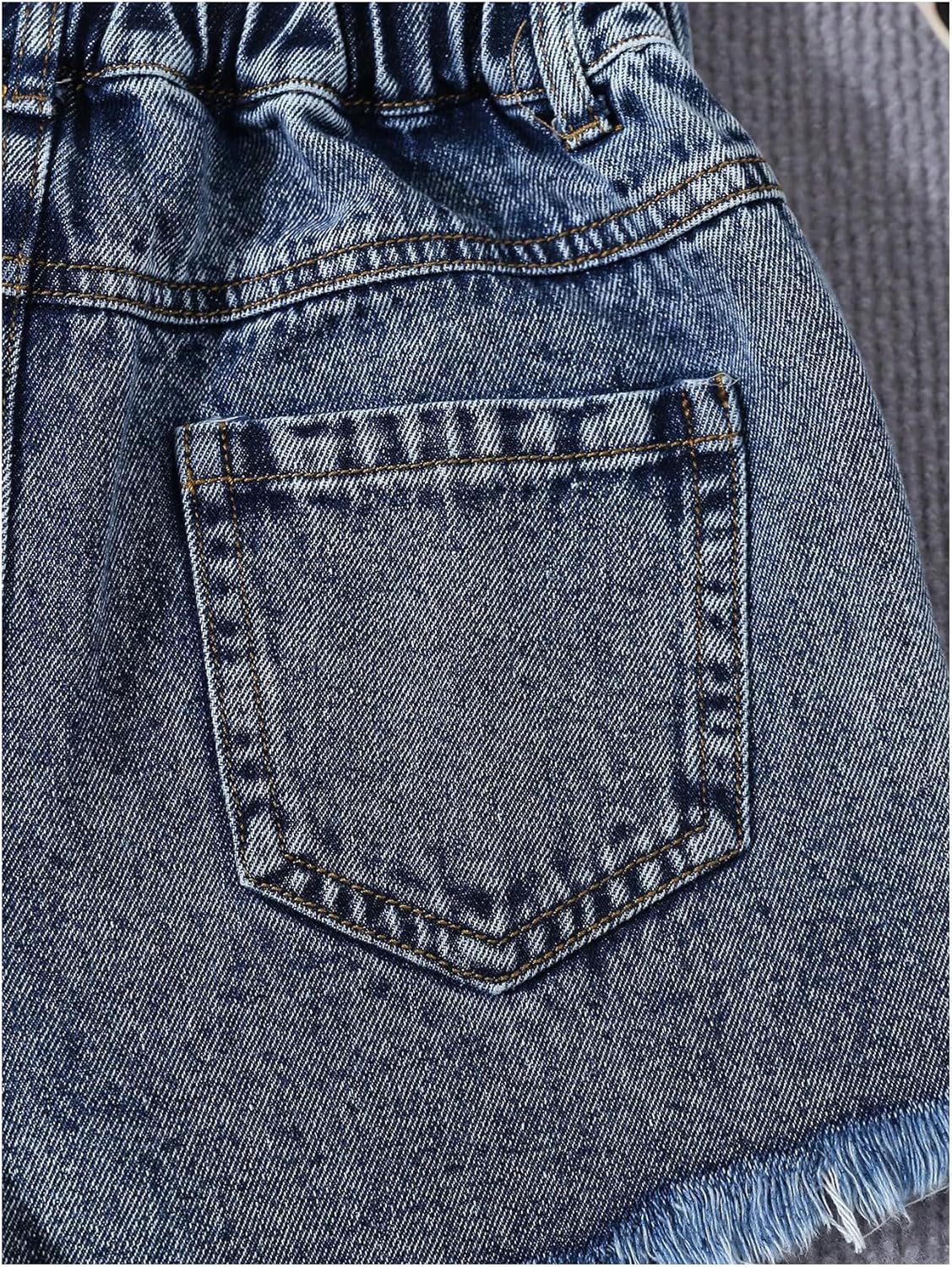 GORGLITTER Girl's Ripped Jean Shorts Cute Summer High Waisted Denim Shorts Jorts with Pocket Kids Preppy Clothes - Image 5