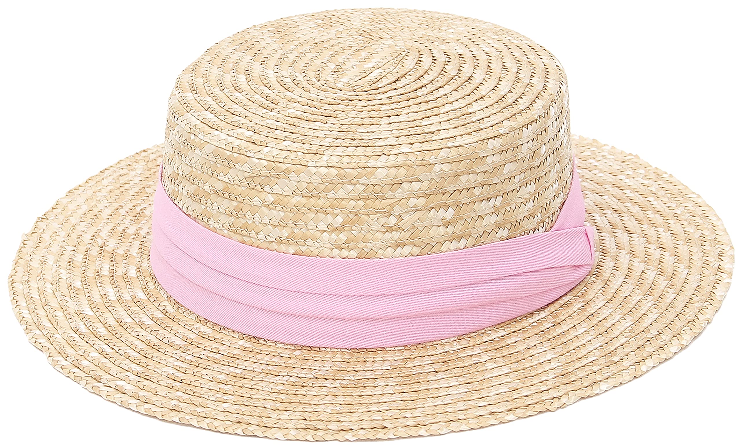 GEMVIE Sombrero Pork Pie Paja Sombrero de Paja Canotier Mujer/Hombre Sombreros con Banda Grosgrain Primavera/Verano