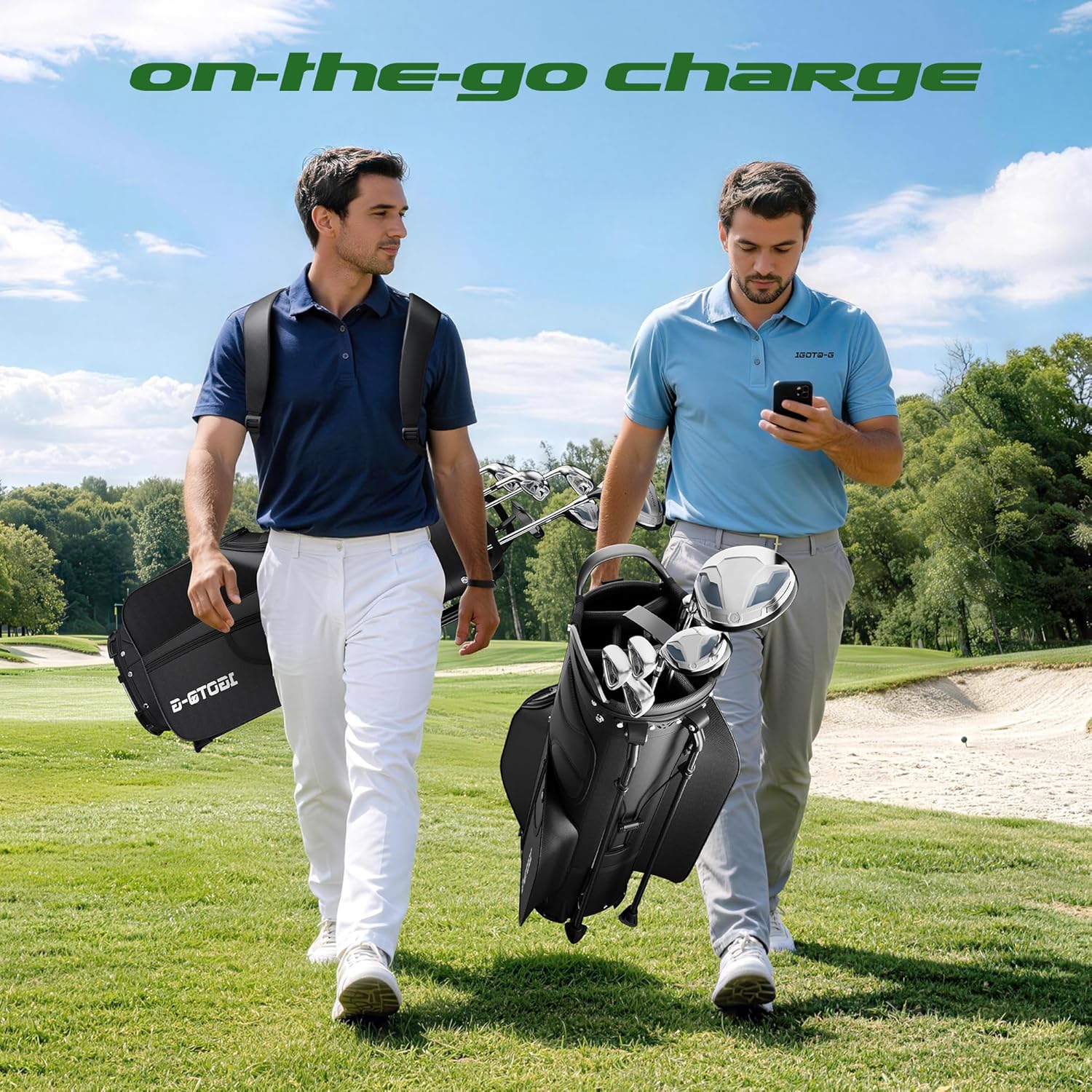 7-Way Golf Stand Bag - Lightweight Golf Club Bags with 7 Full-Length Dividers, Cooler, Rain Hood for Men and Women