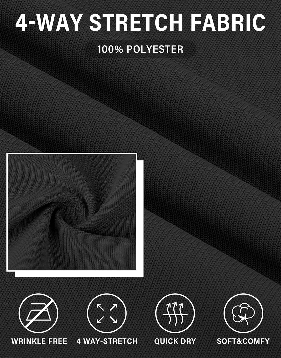 Mens Golf Dress Shorts 9 Inch with 5 Pockets Stretch Lightweight Quick Dry Chino Flat Front Shorts for Work Casual - Image 5