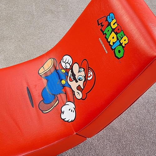 Miniatura 8 de X Rocker Silla de videojuegos con licencia oficial de Nintendo Super Mario Bros Video Rocker, colección Joy (rojo, Mario)