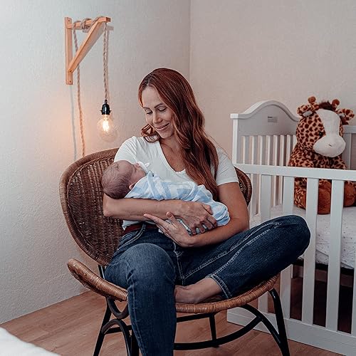 Miniatura 3 de Comfy Cubs Mantas Envolventes de Muselina Paquete de 4, 47 x 47 Pulgadas, Juego de Mantas de Algodón Suave para Bebé, Envolturas Grandes