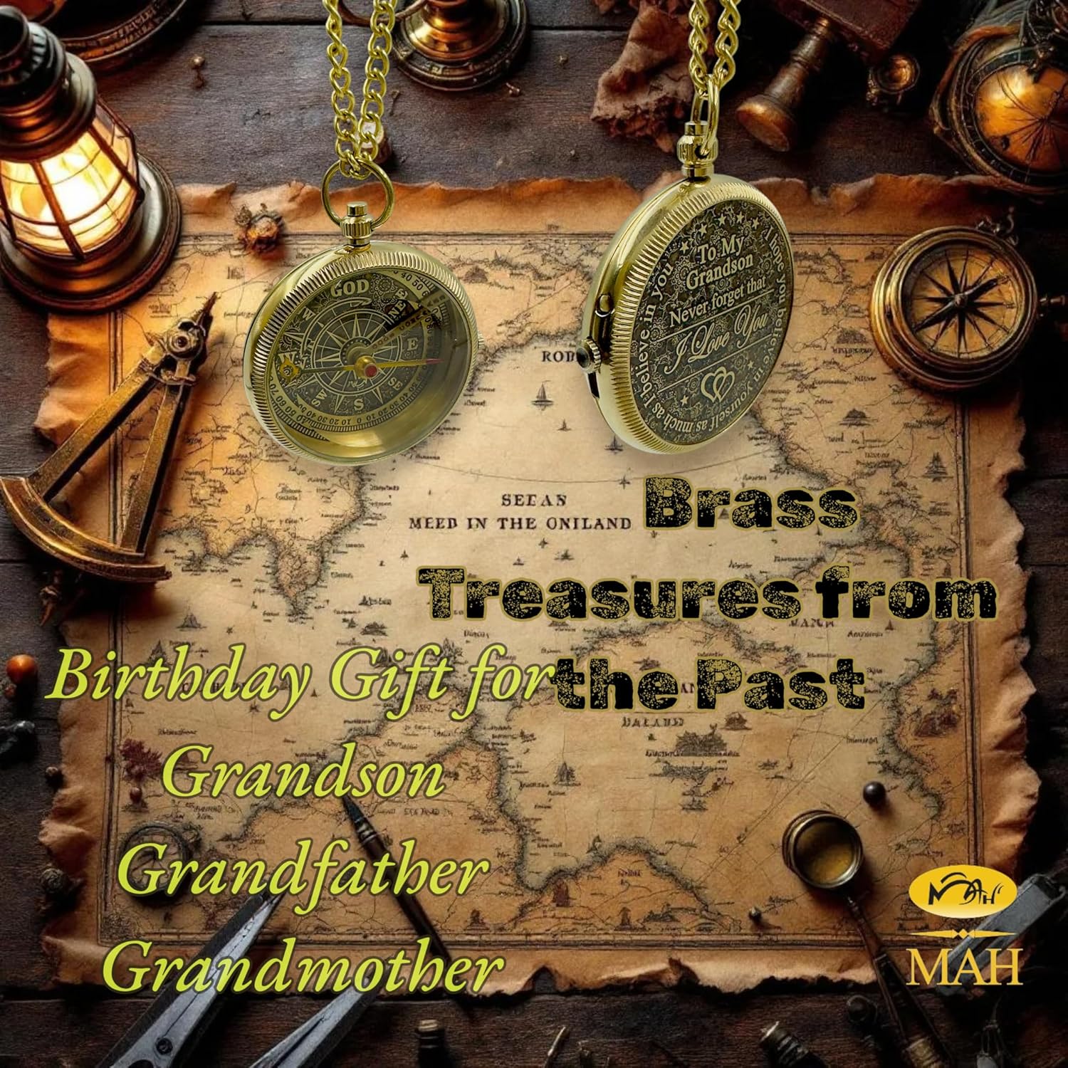 Brass Compass Gift to My Son Never Forget I Love You, Sentimental Keepsake from Mom Dad Grandparents, Inspirational Guidance Compass Gift for Son Graduation Birthday Baptism Confirmation Gift Idea