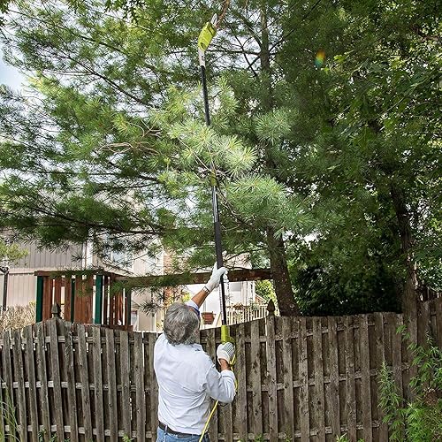 Miniatura 5 de Sun Joe SWJ803E sierra de cadena eléctrica de 10 pulgadas y 8 Amp poste telescópico de varios ángulos Verde