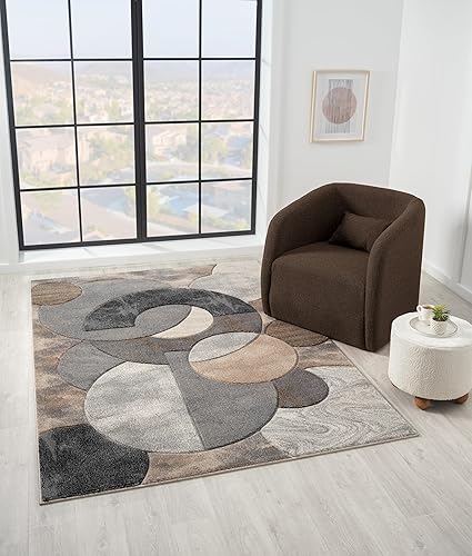 *Decoración de alfombra de área para sala de estar, dormitorio u oficina, lavable a máquina, con diseños florales, geométricos, desgastados y