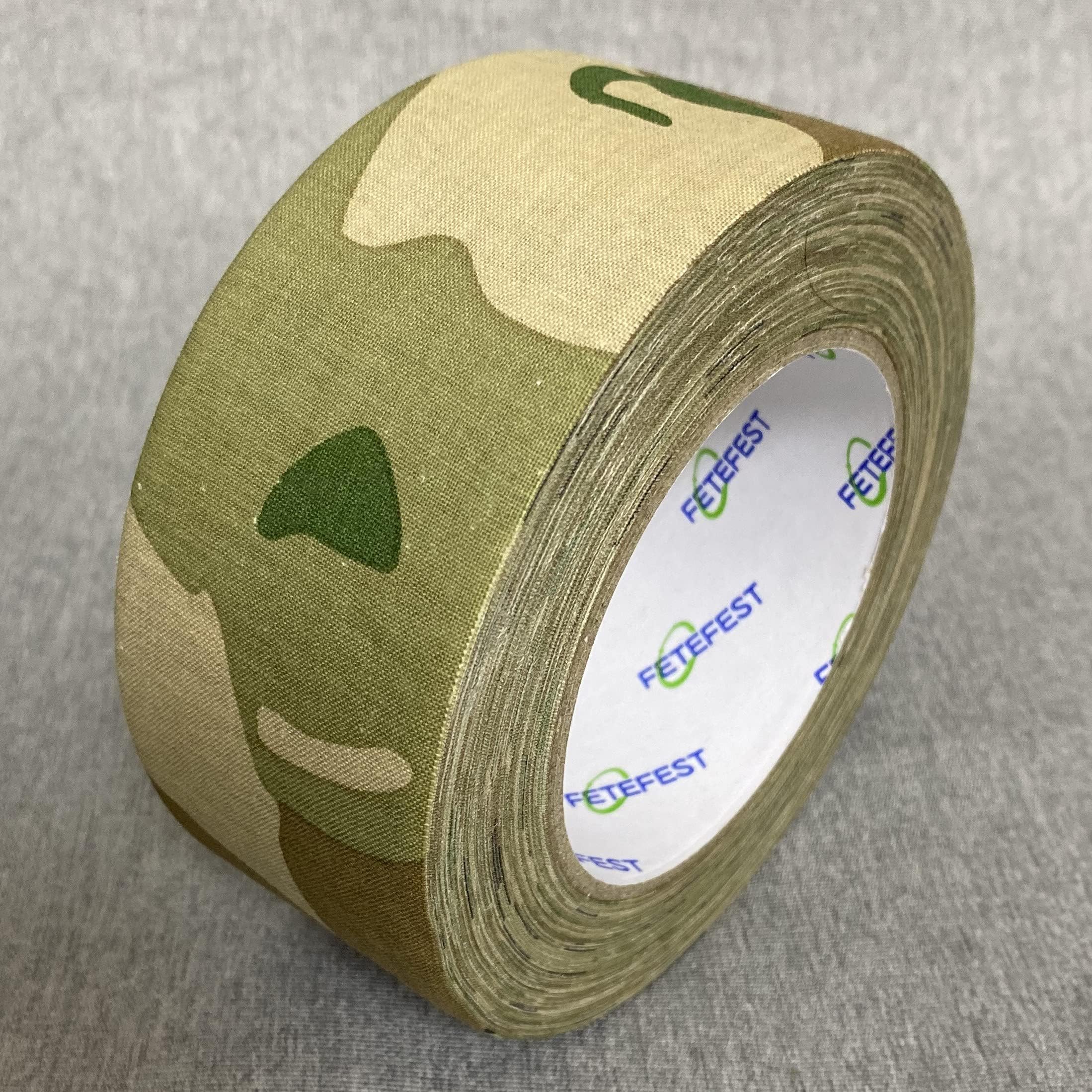 Camo Tape Camouflage Tape No Residue, Non-Reflective 2" by 30Yard with Various Camo Patents