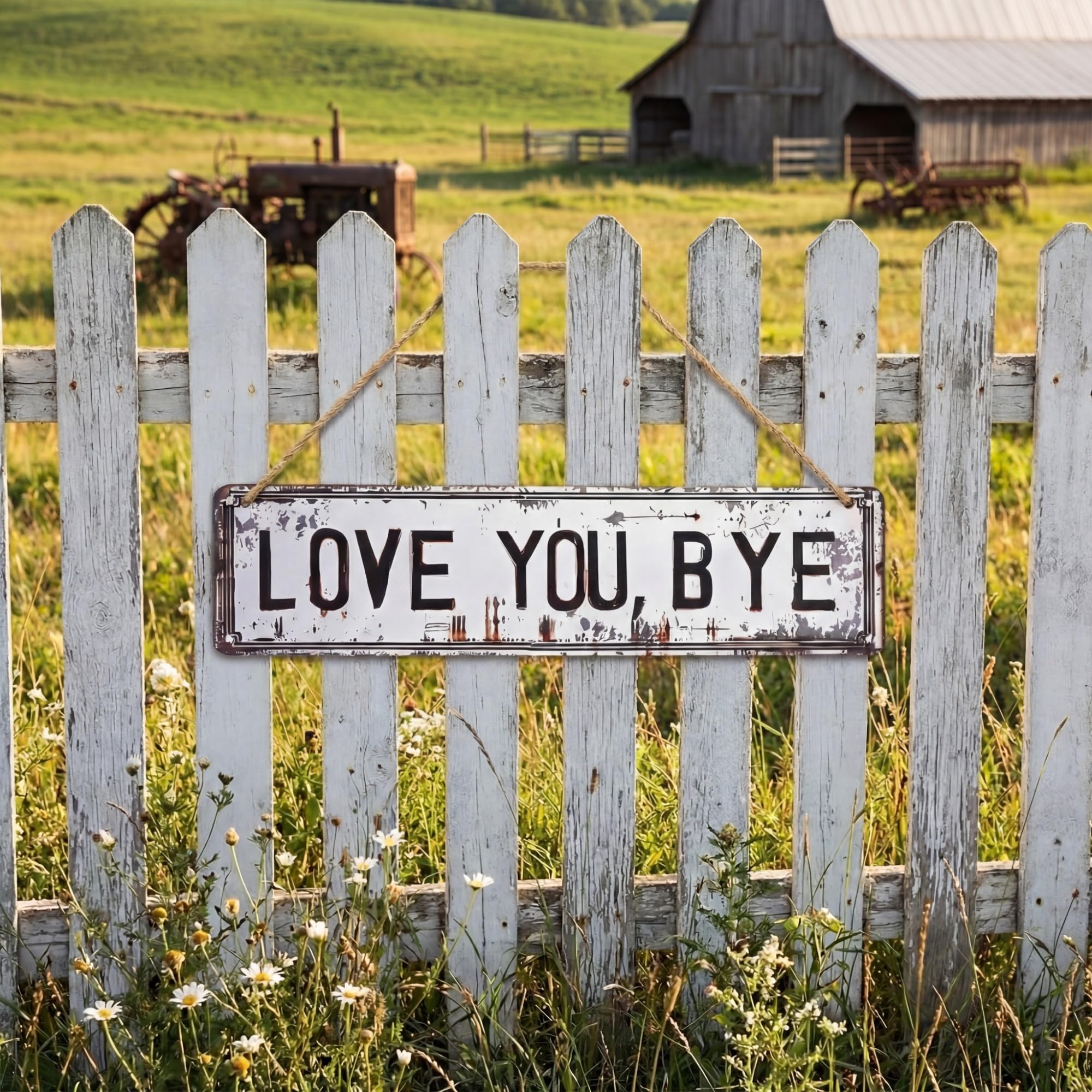 Amazon.com: Otoolling Love You Bye Sign Vintage Love You Bye Sign