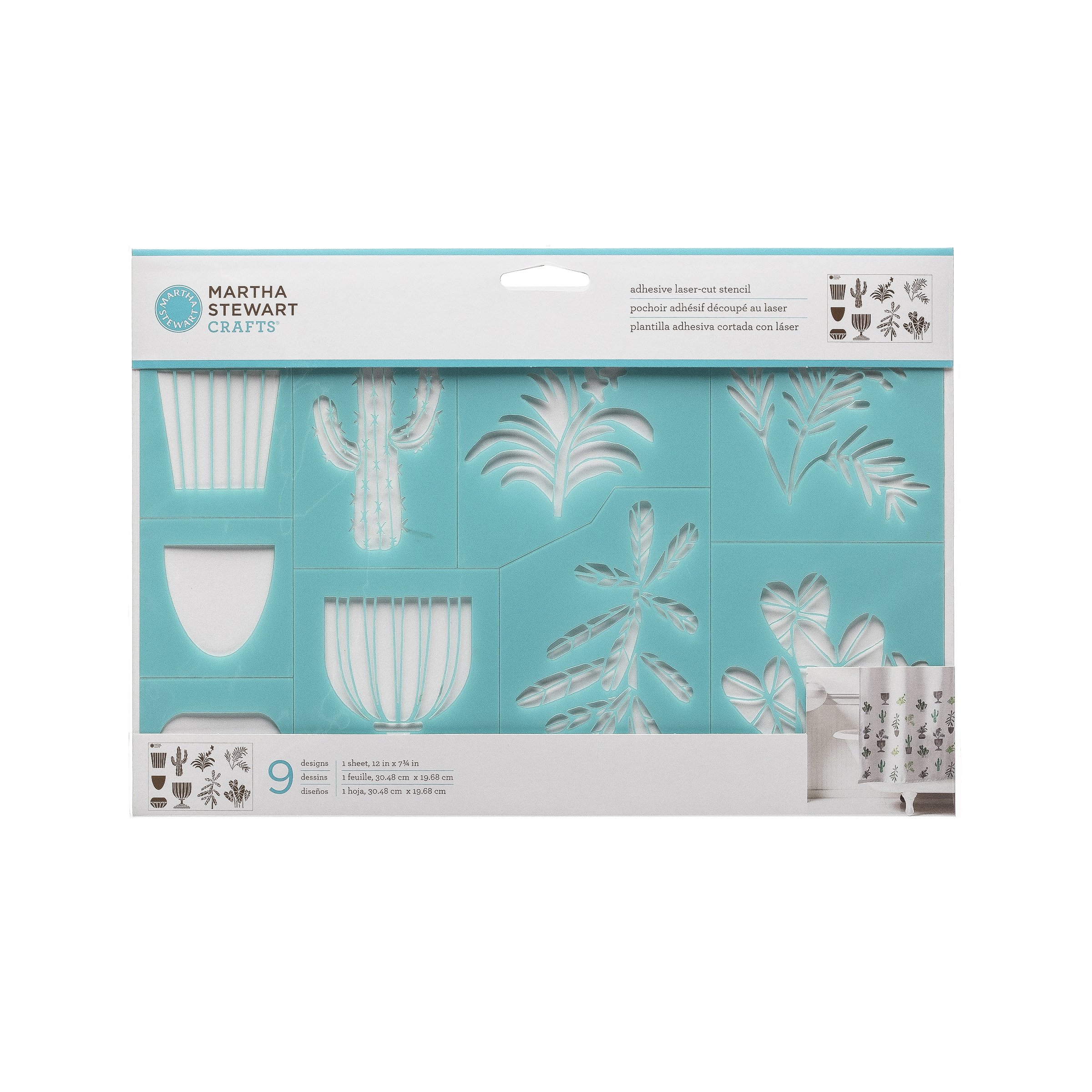 Martha Stewart Adhesive Stencils 1 sheets Potted Plants